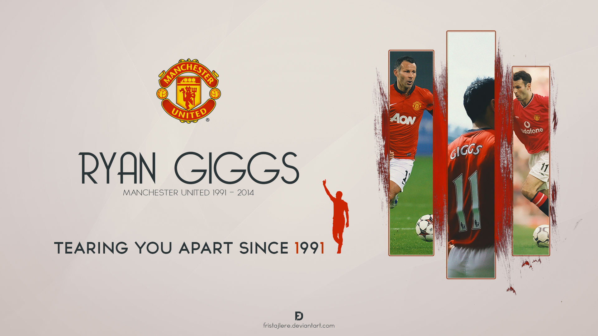 Ryan Giggs Manchester United Football Tribute HD Wallpaper