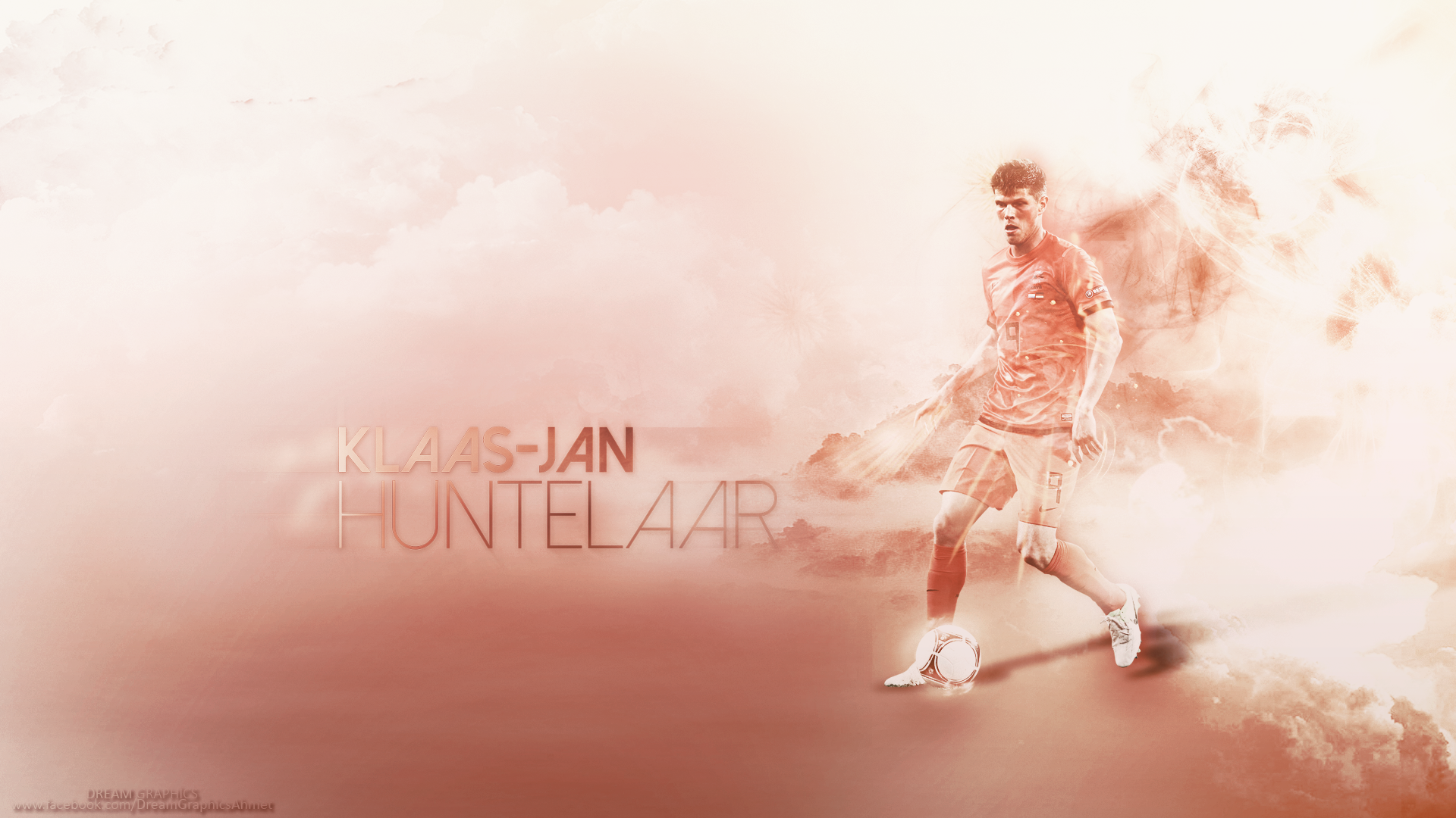 Klaas-Jan Huntelaar football player art HD Wallpaper