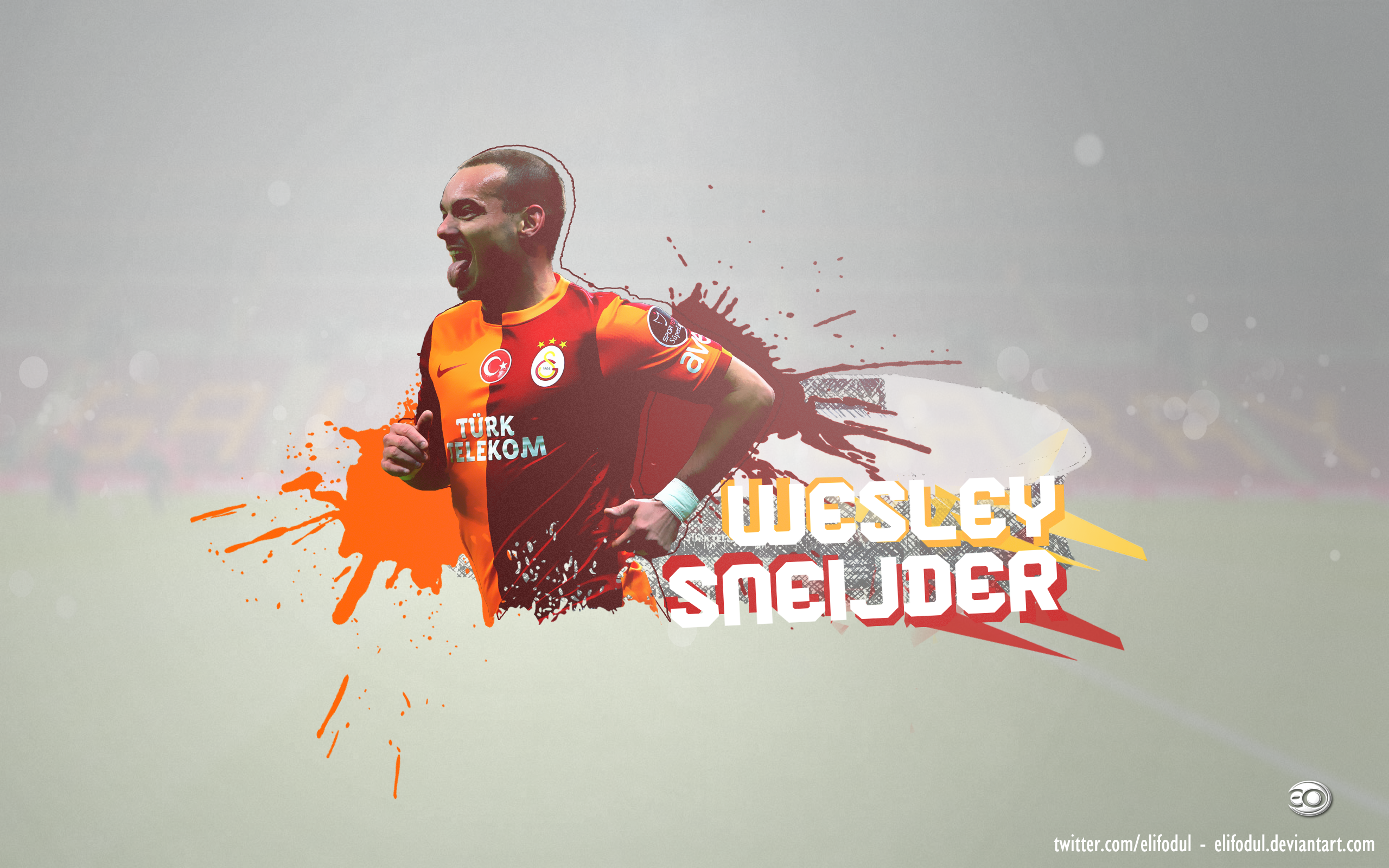 Wesley Sneijder Galatasaray Football Graphic Art HD Wallpaper