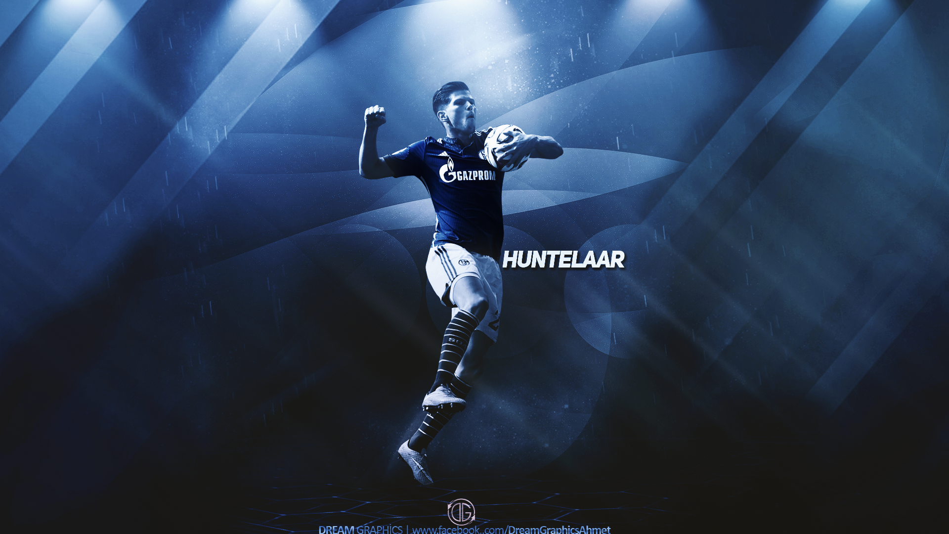 Klaas-Jan Huntelaar FC Schalke 04 Soccer Graphic Art HD Wallpaper