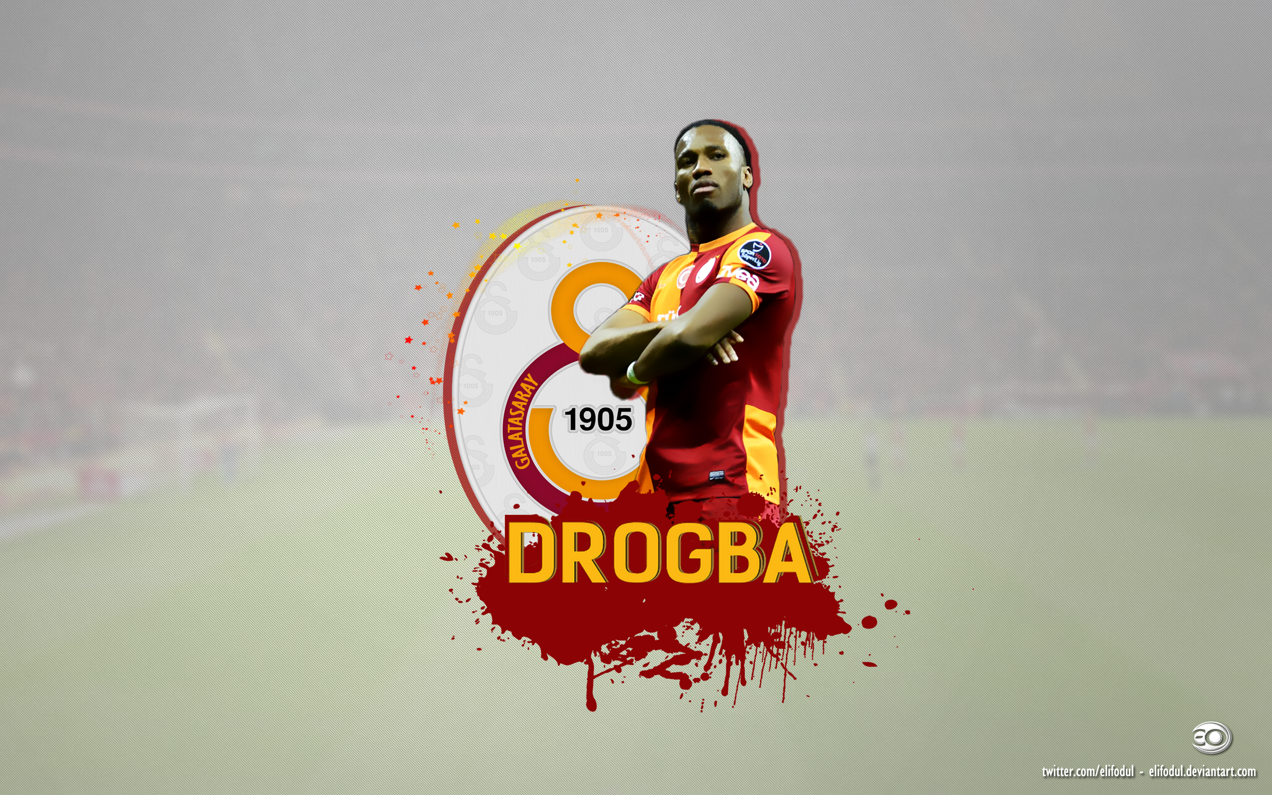 Didier Drogba Galatasaray S.K. Footballer Art HD Wallpaper