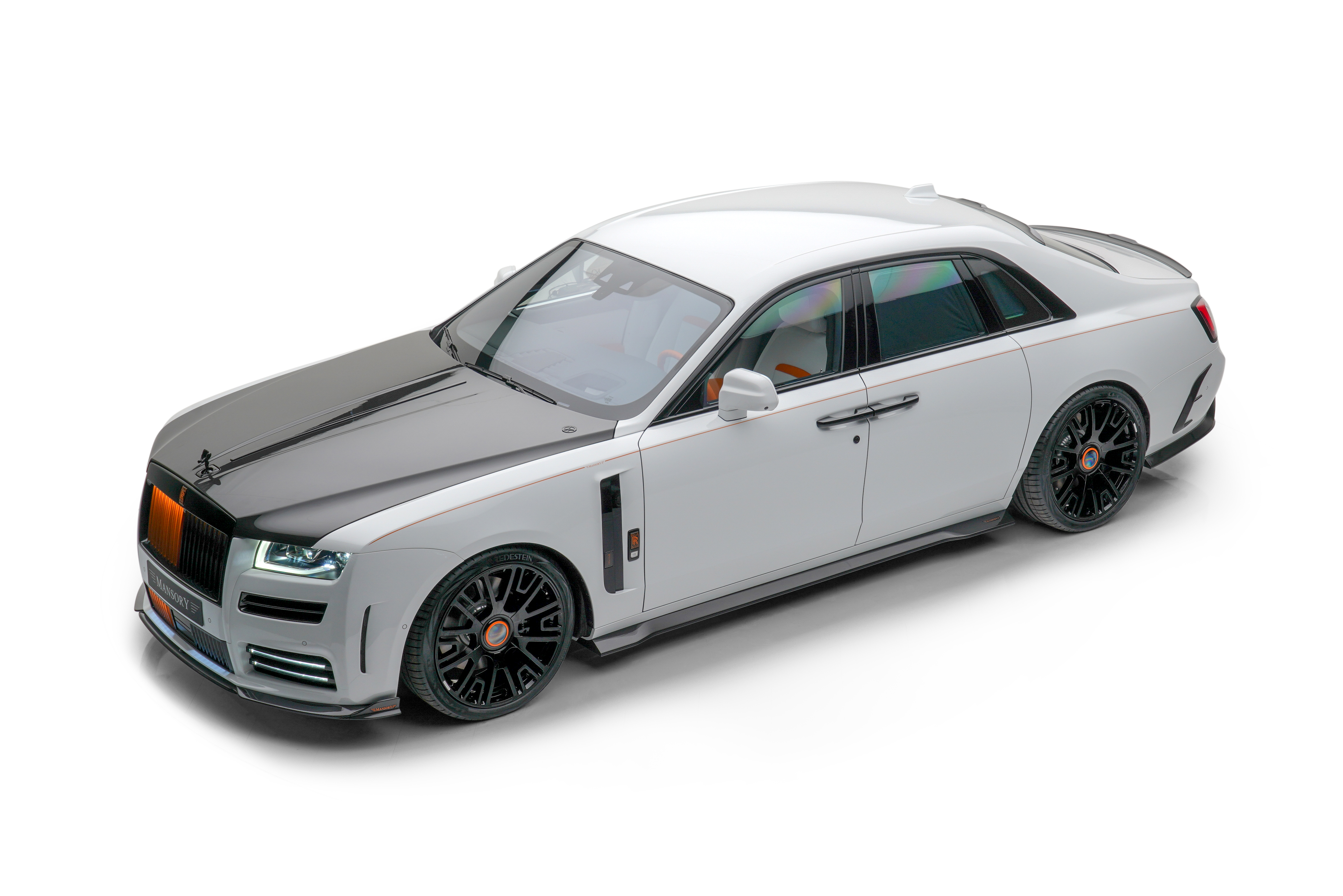 Mansory Rolls-Royce Ghost Luxury Car with Orange Accents HD Wallpaper