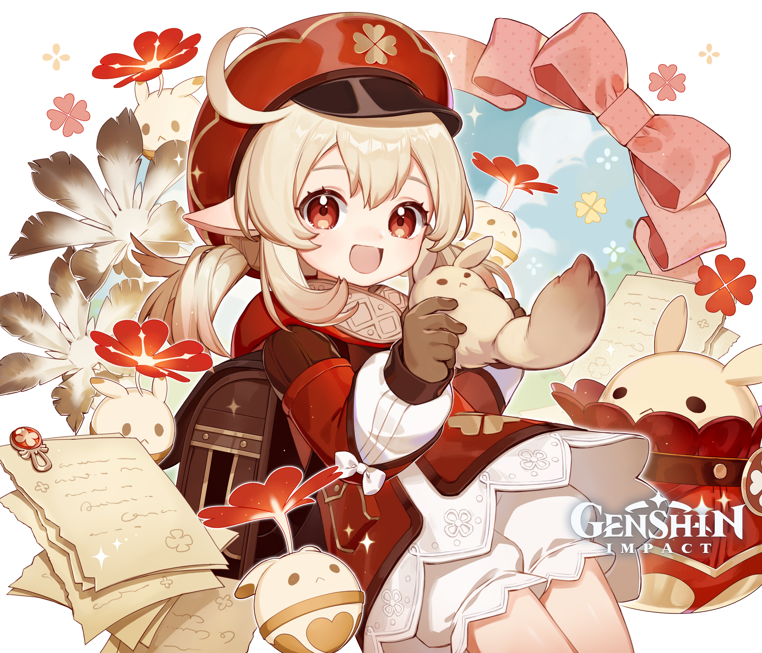 Klee from Genshin Impact in Cheerful Scene HD Wallpaper
