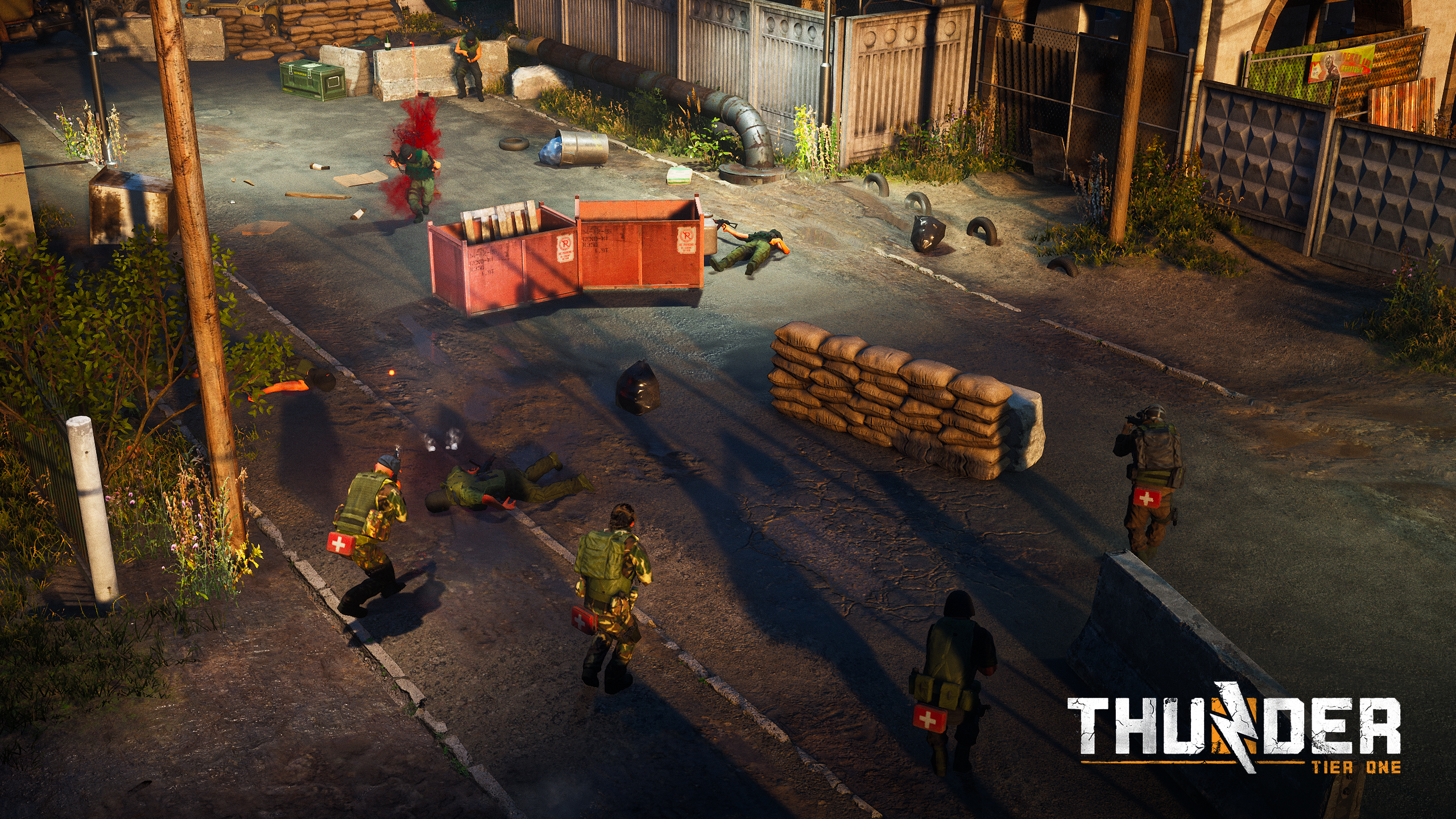 Thunder Tier One intense urban firefight HD Wallpaper