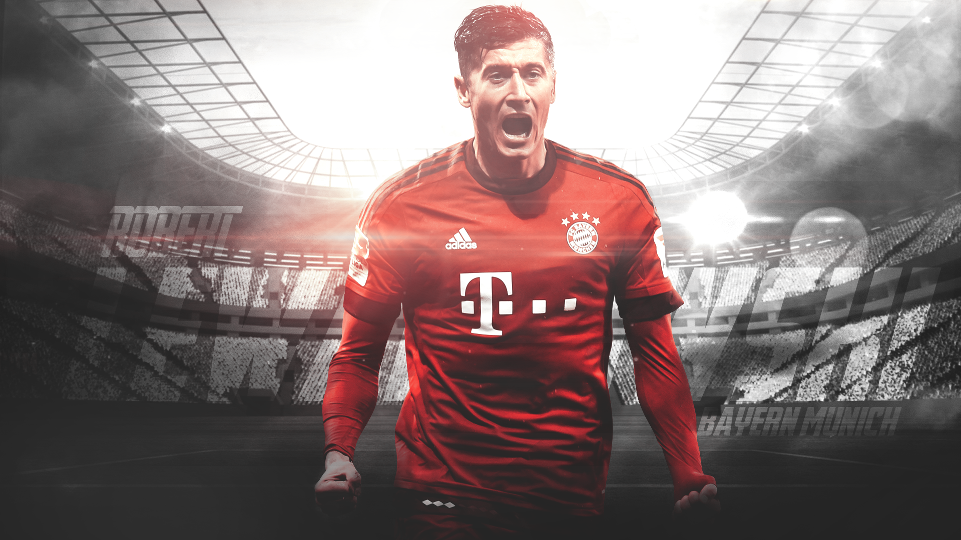 Robert Lewandowski in FC Bayern Munich Jersey HD Wallpaper