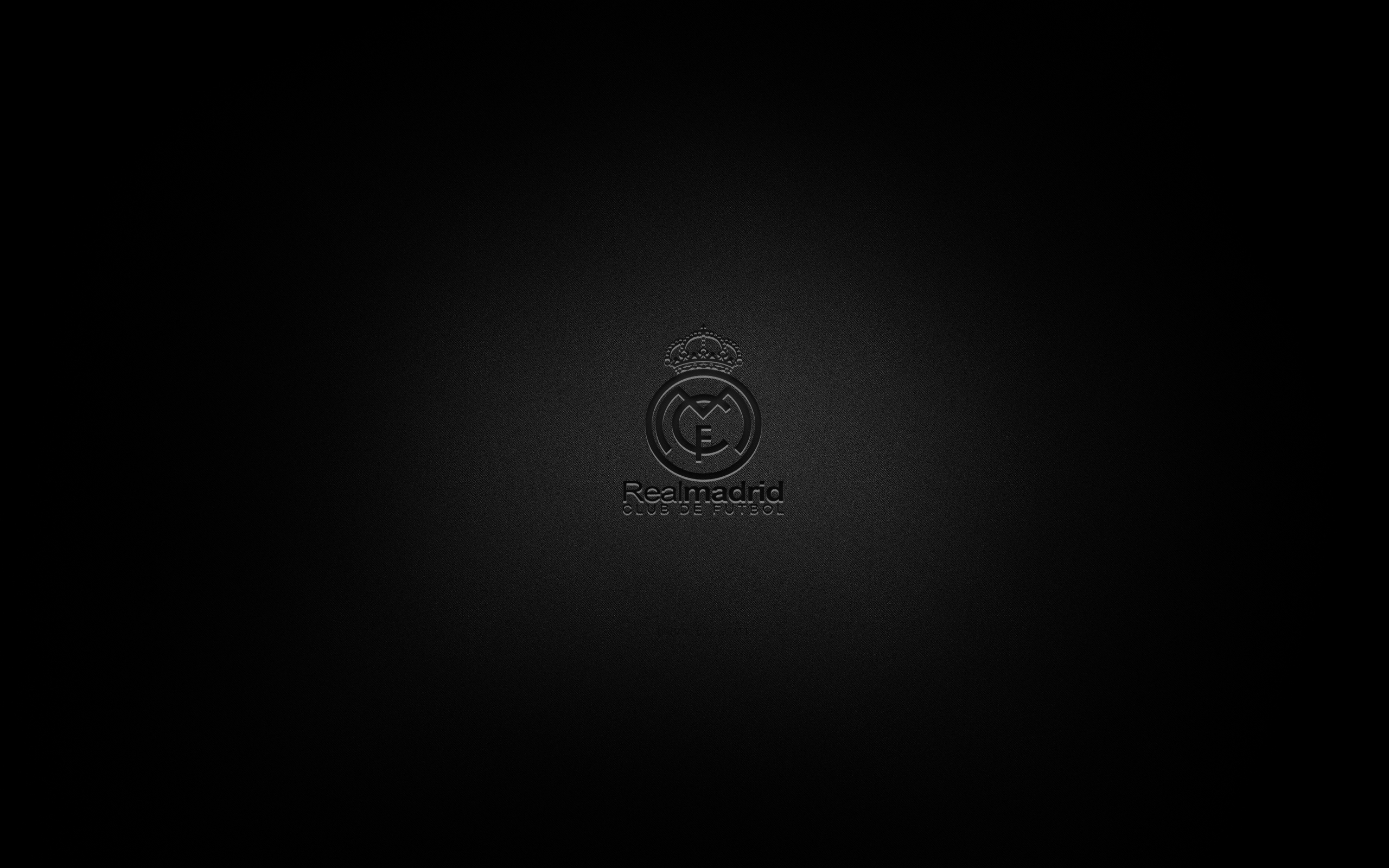 Real Madrid C.F. Dark Embossed Logo HD Wallpaper