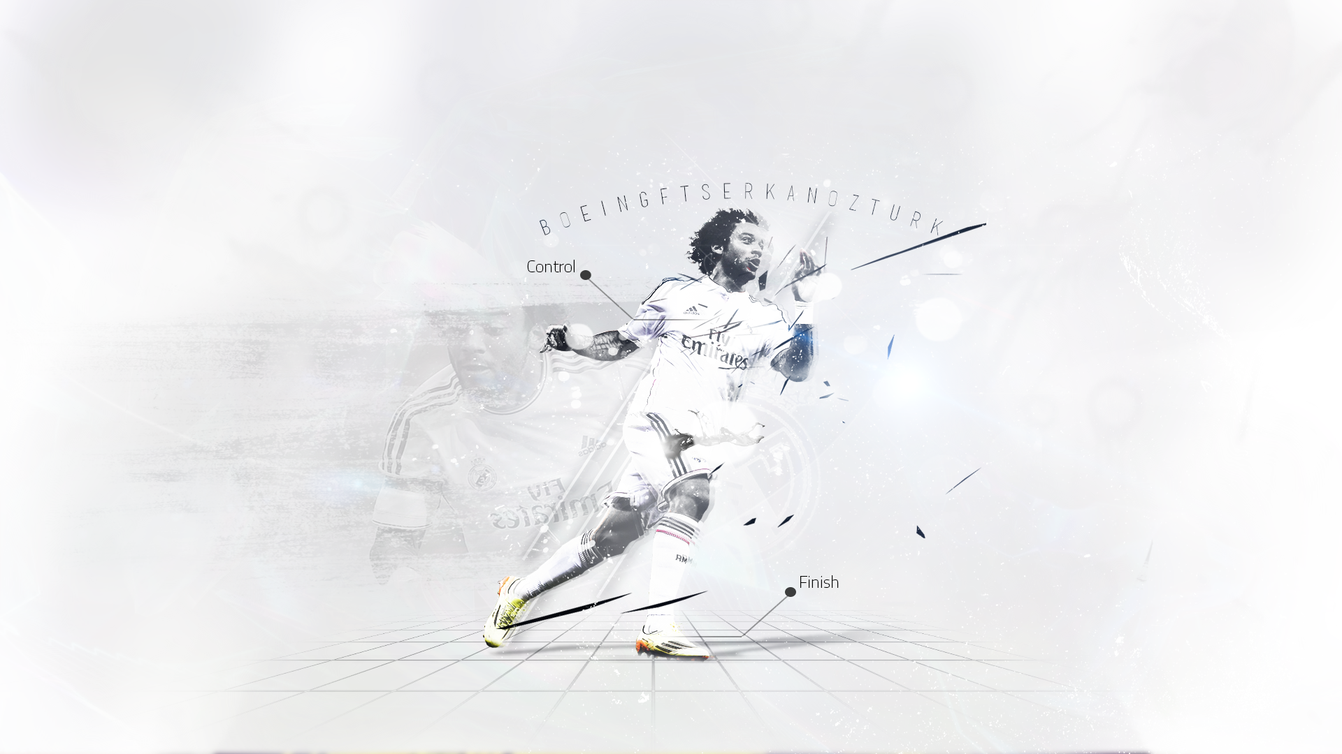 Dynamic Marcelo Vieira Real Madrid Abstract Art HD Wallpaper