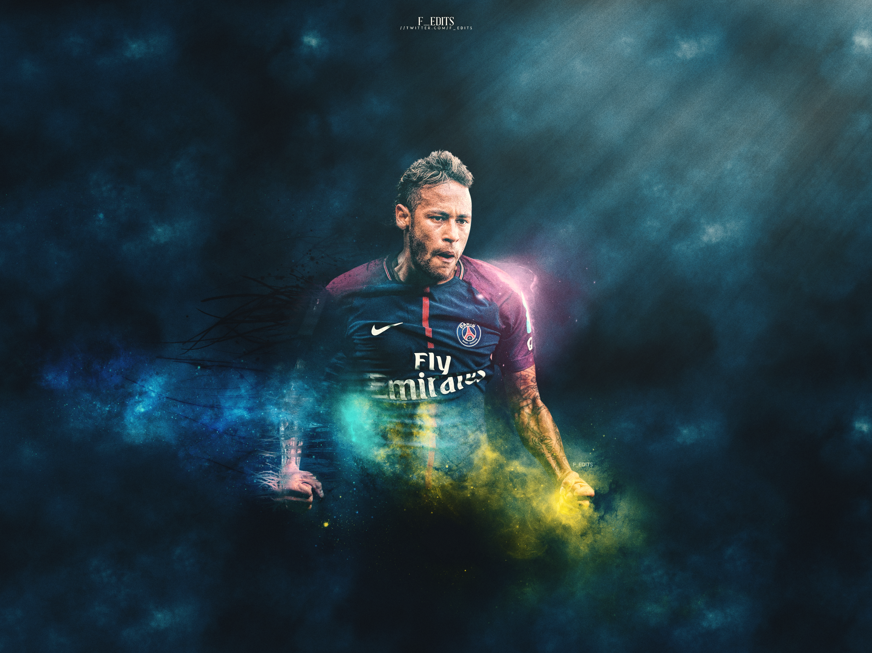 Neymar PSG dynamic art HD Wallpaper
