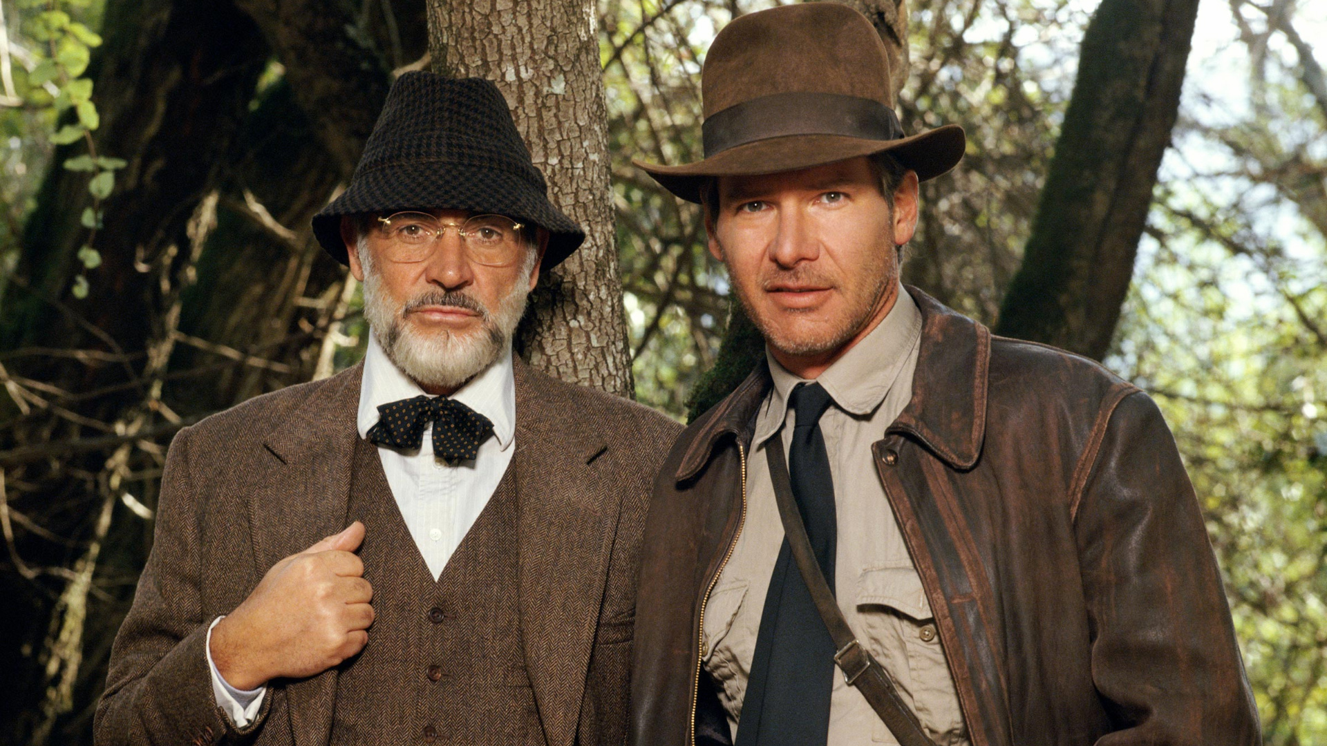 Harrison Ford and Sean Connery as Indiana Jones and Henry Jones Sr. HD Wallpaper