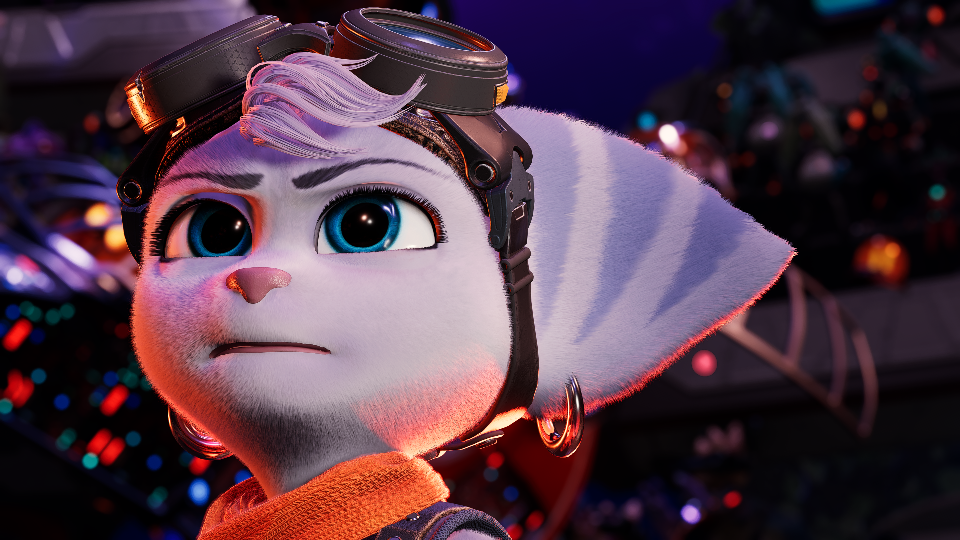 Rivet from Ratchet and Clank looking concerned 4K HD Wallpaper
