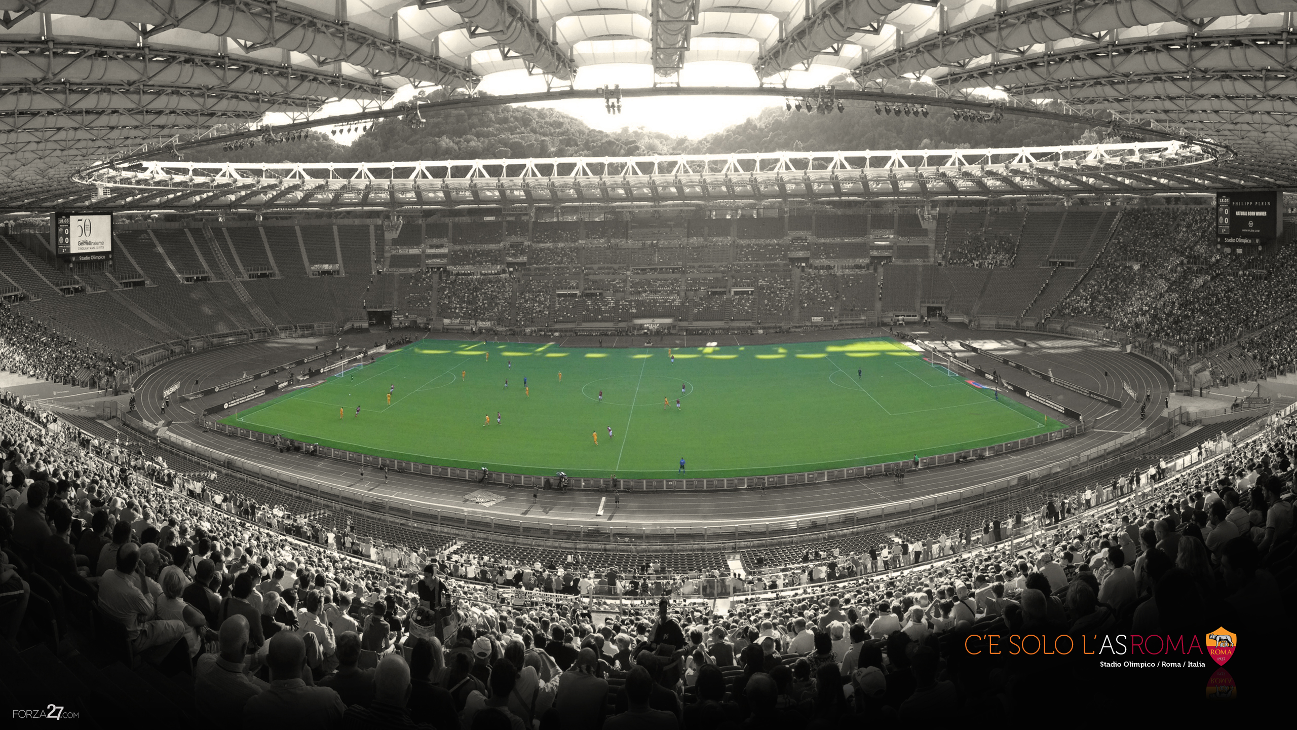 AS Roma soccer match at Stadio Olimpico, Rome HD Wallpaper