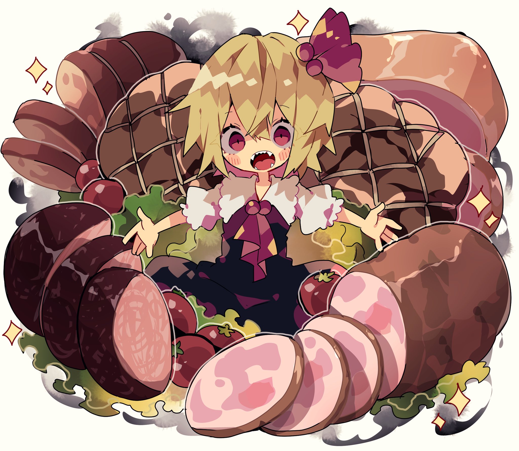 Touhou Rumia's meat feast HD Wallpaper