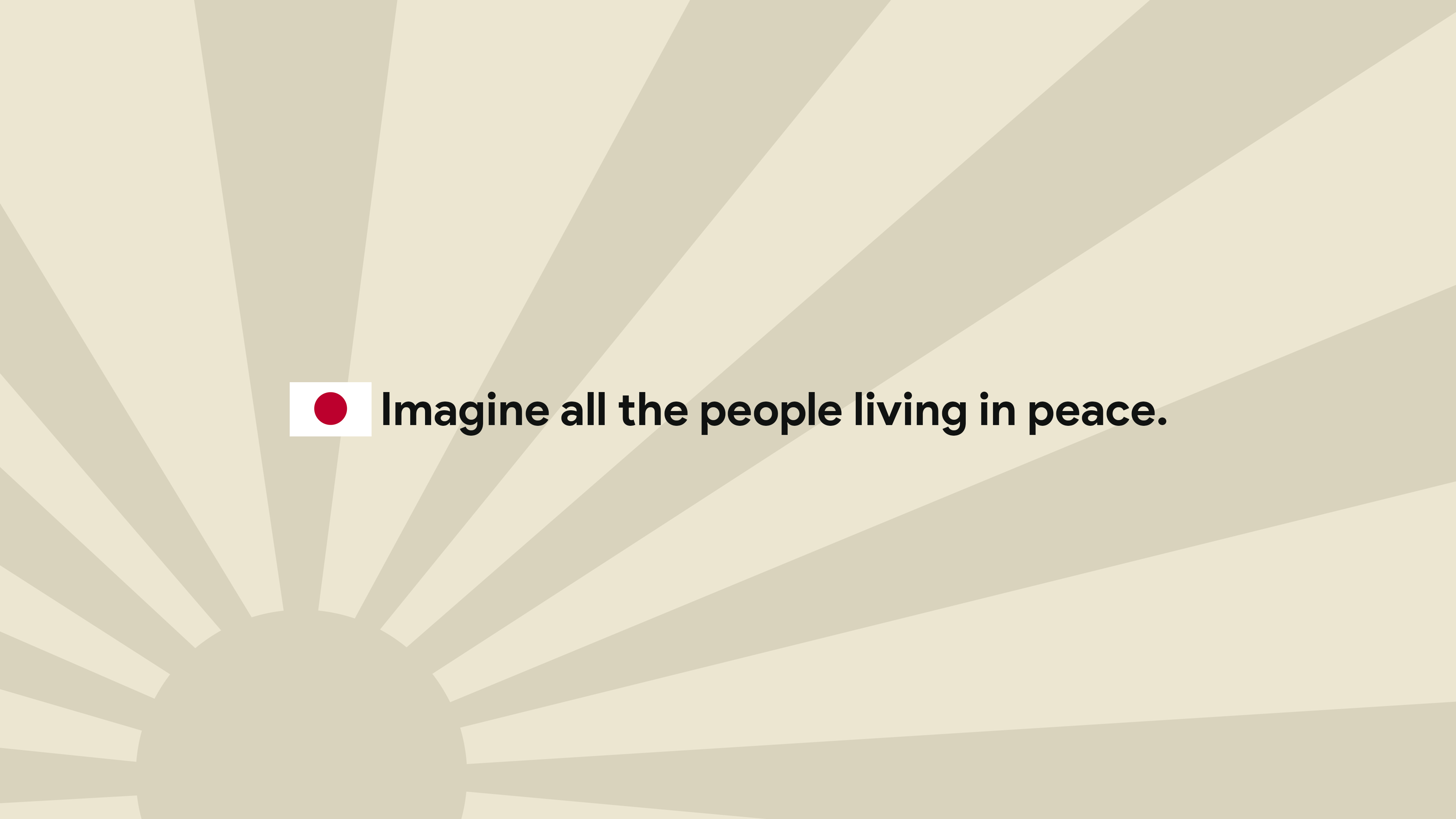 Imagine Peace Quote with Japanese Flag 4K HD Wallpaper