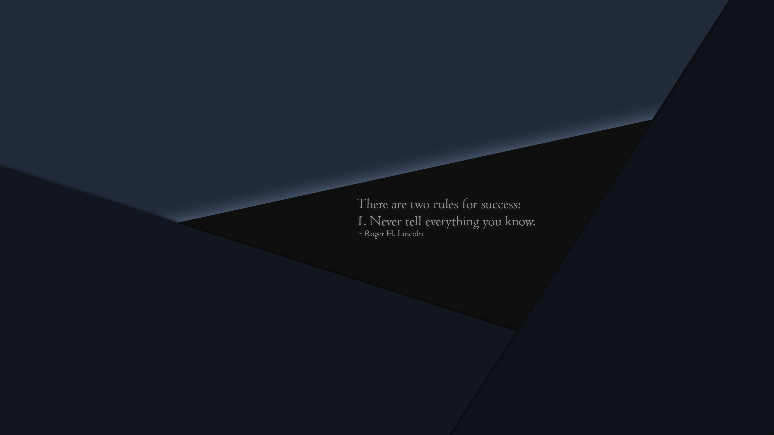 Abstract Quote: Roger H. Lincoln's Rules for Success HD Wallpaper