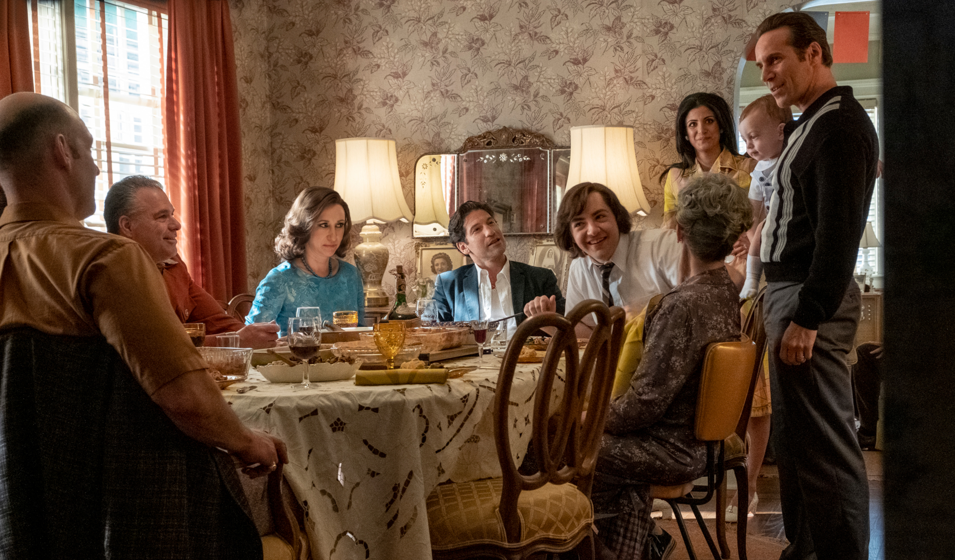 The Many Saints Of Newark family dinner scene HD Wallpaper