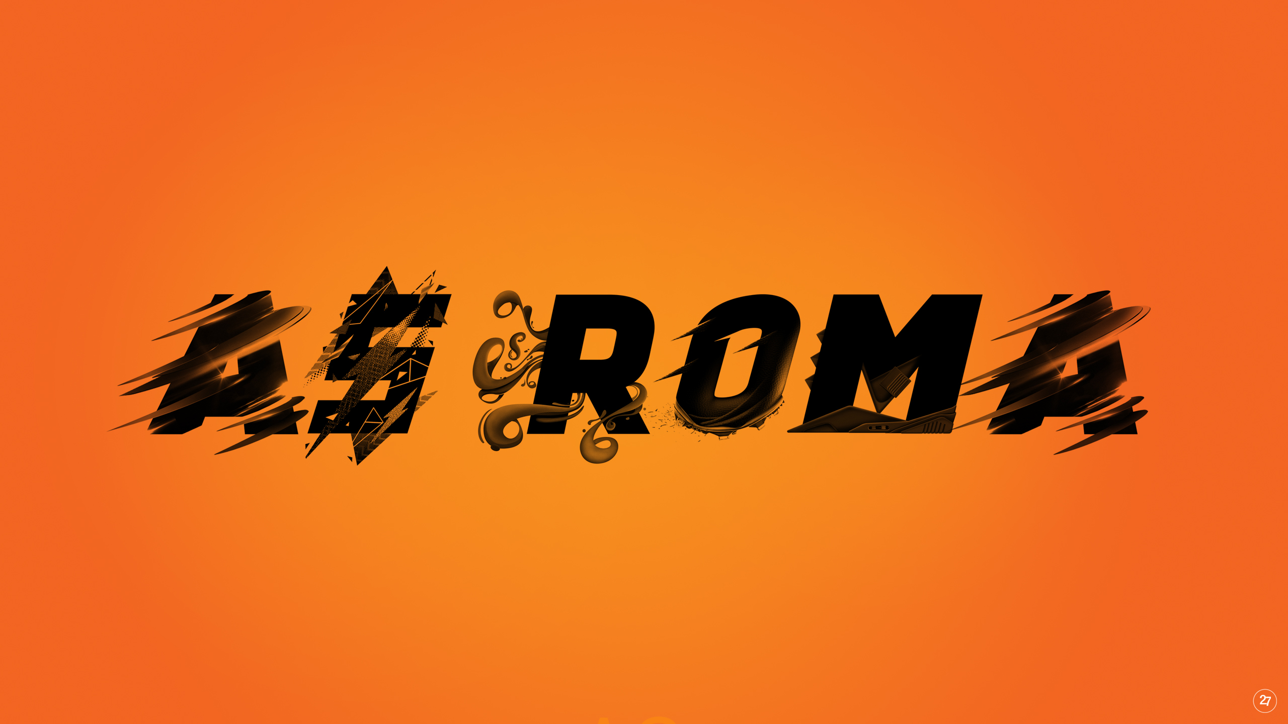 A.S. Roma Dynamic Text Logo HD Wallpaper