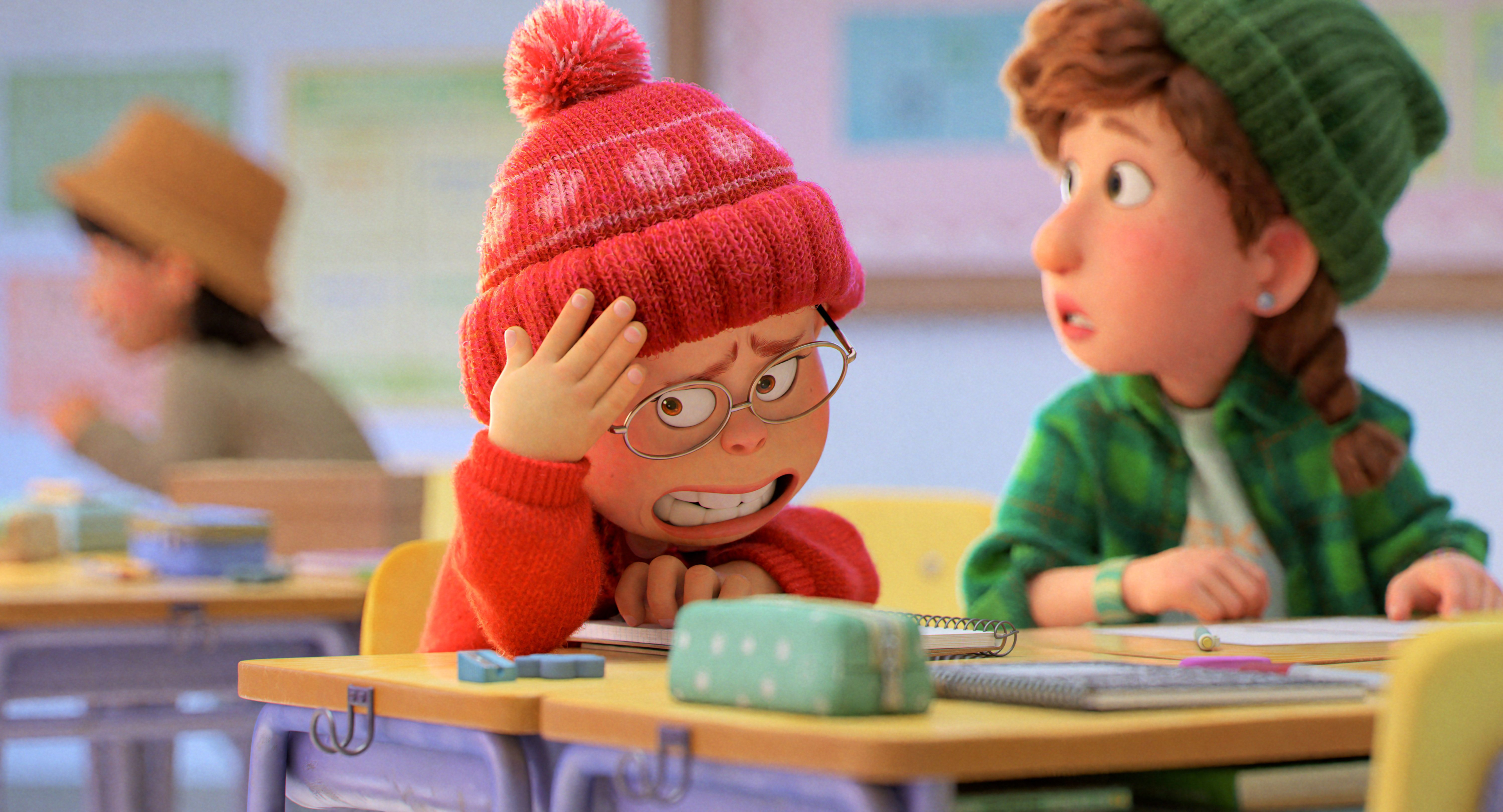 Turning Red: Mei Lee's Frustrated Expression in Class HD Wallpaper