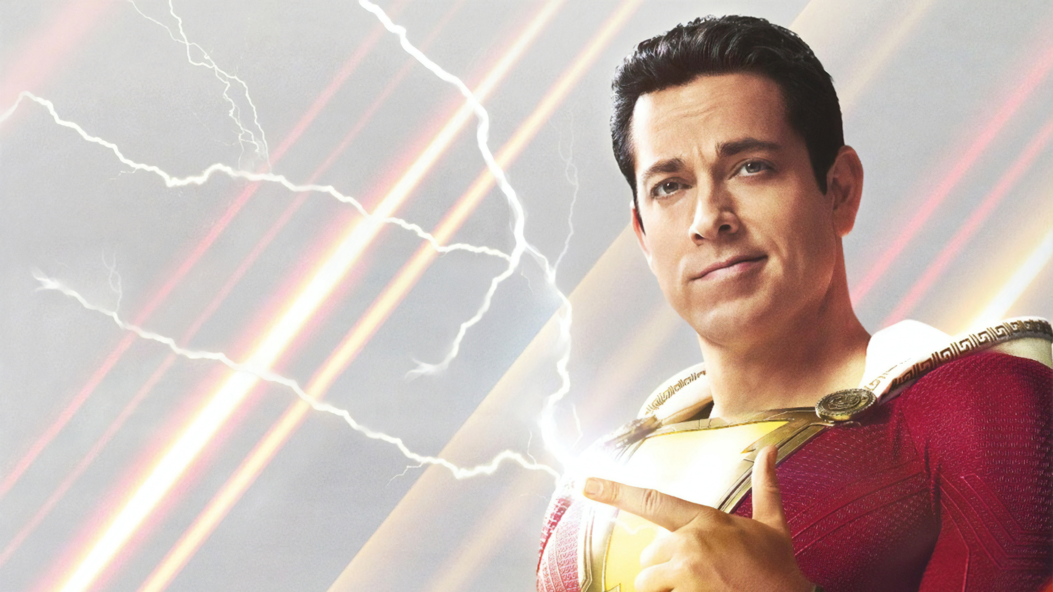Zachary Levi as Shazam with lightning power HD Wallpaper