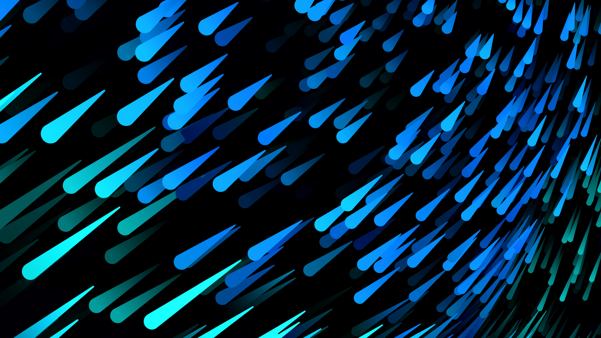 Minimalist Blue and Teal Raindrops HD Wallpaper