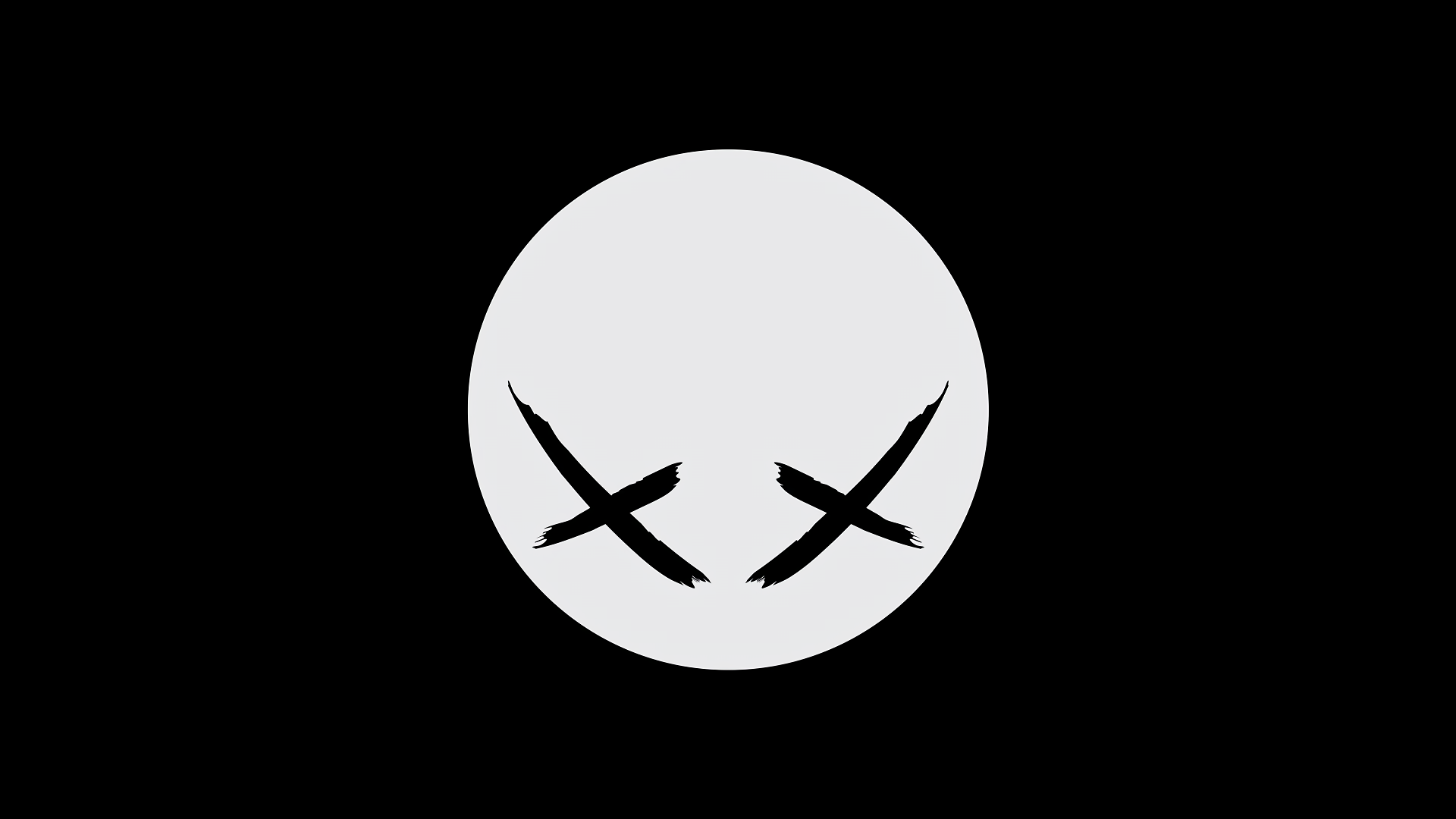 Artistic Minimalist X-Eyed Face HD Wallpaper