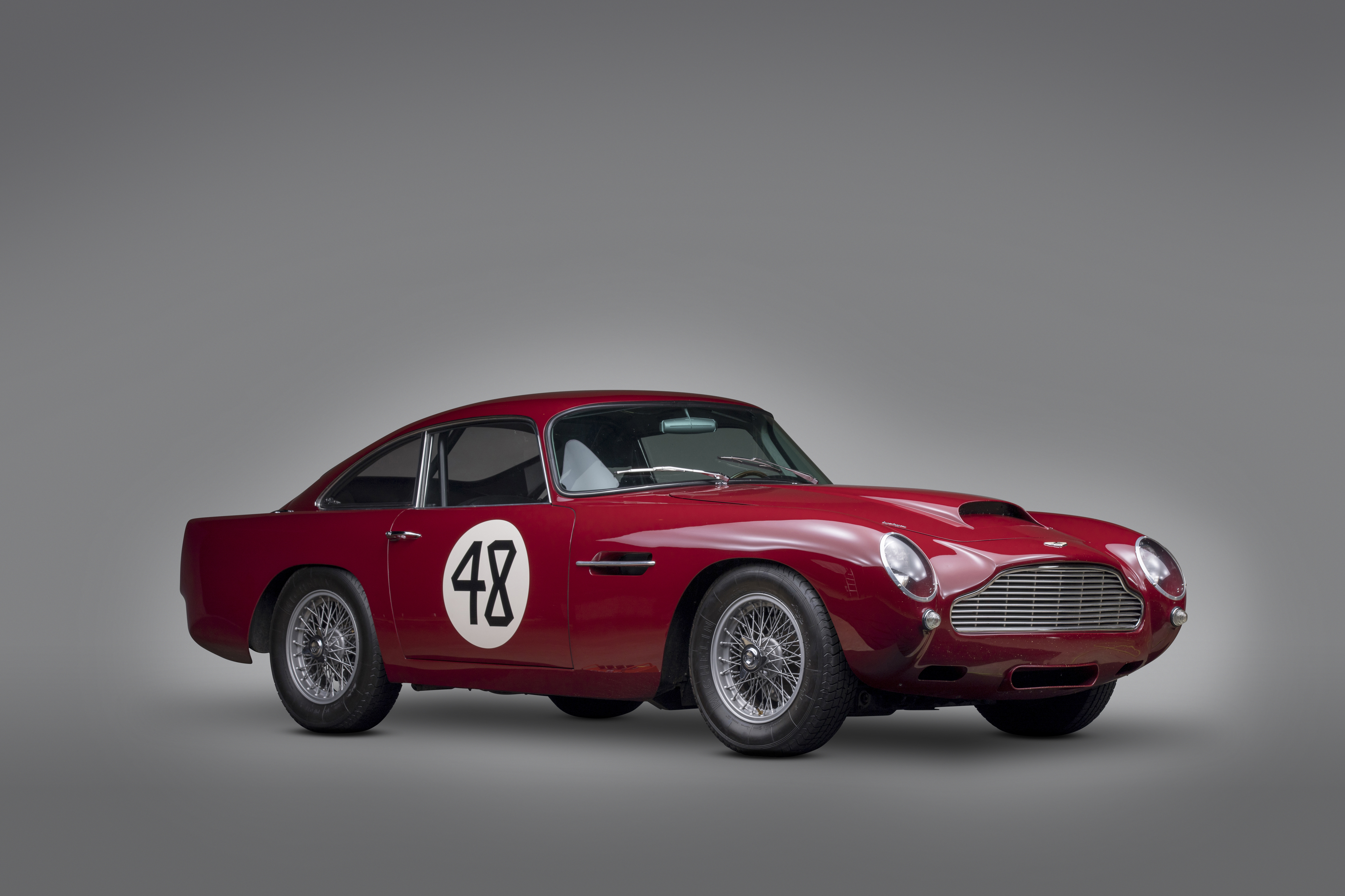 Red Aston Martin DB4 GT Lightweight Race Car HD Wallpaper