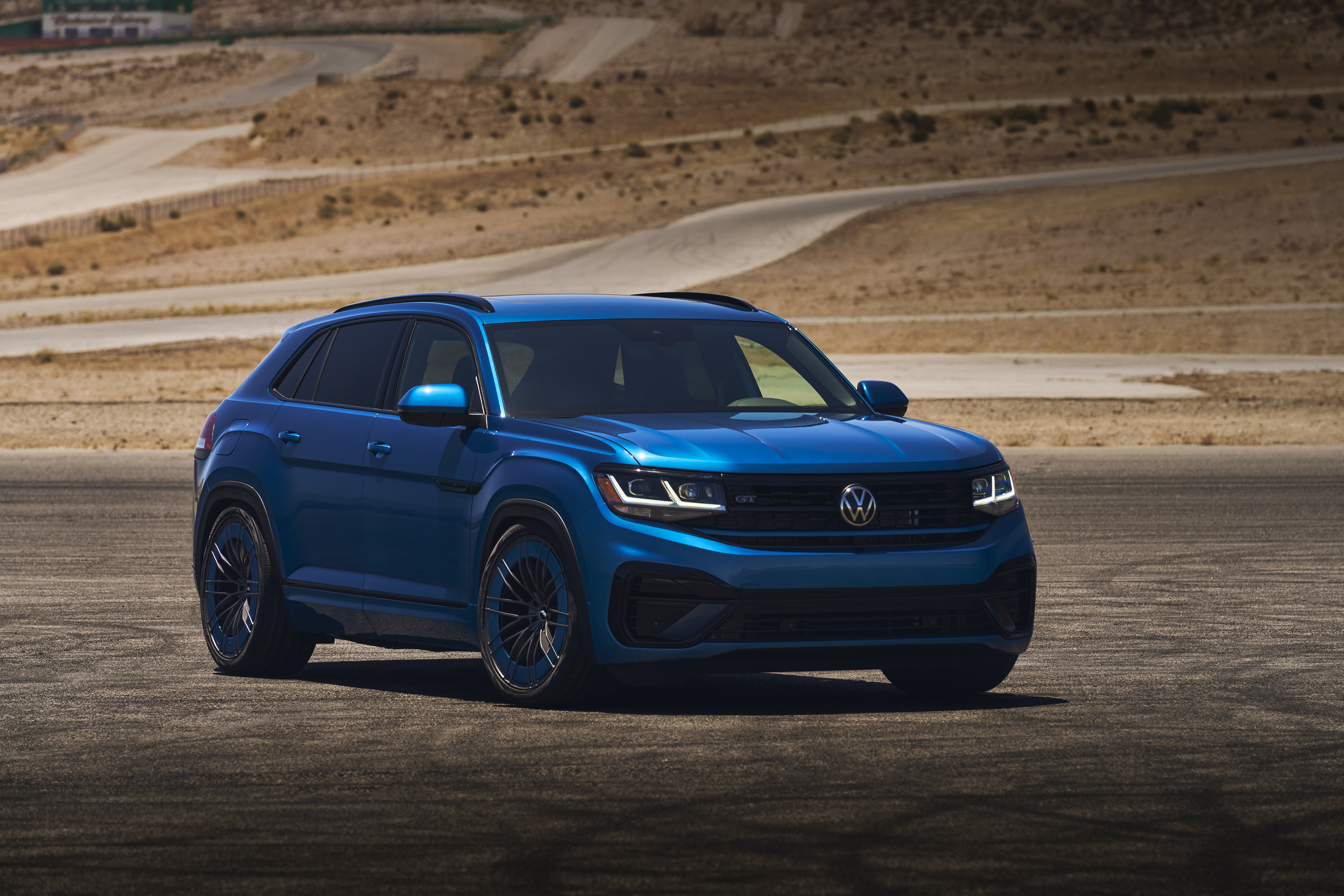 Blue Volkswagen Atlas Cross Sport GT Concept SUV HD Wallpaper