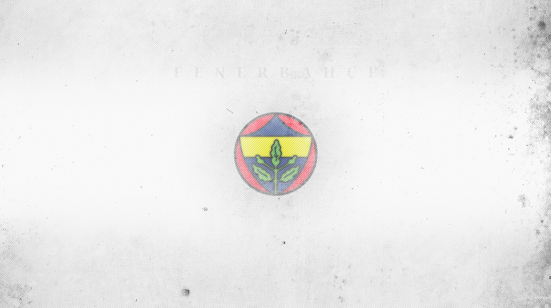 Fenerbahçe S.K. emblem with faint text on distressed background HD Wallpaper