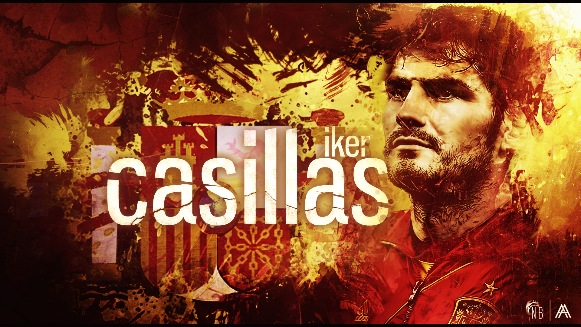 Iker Casillas Spain National Team Art HD Wallpaper