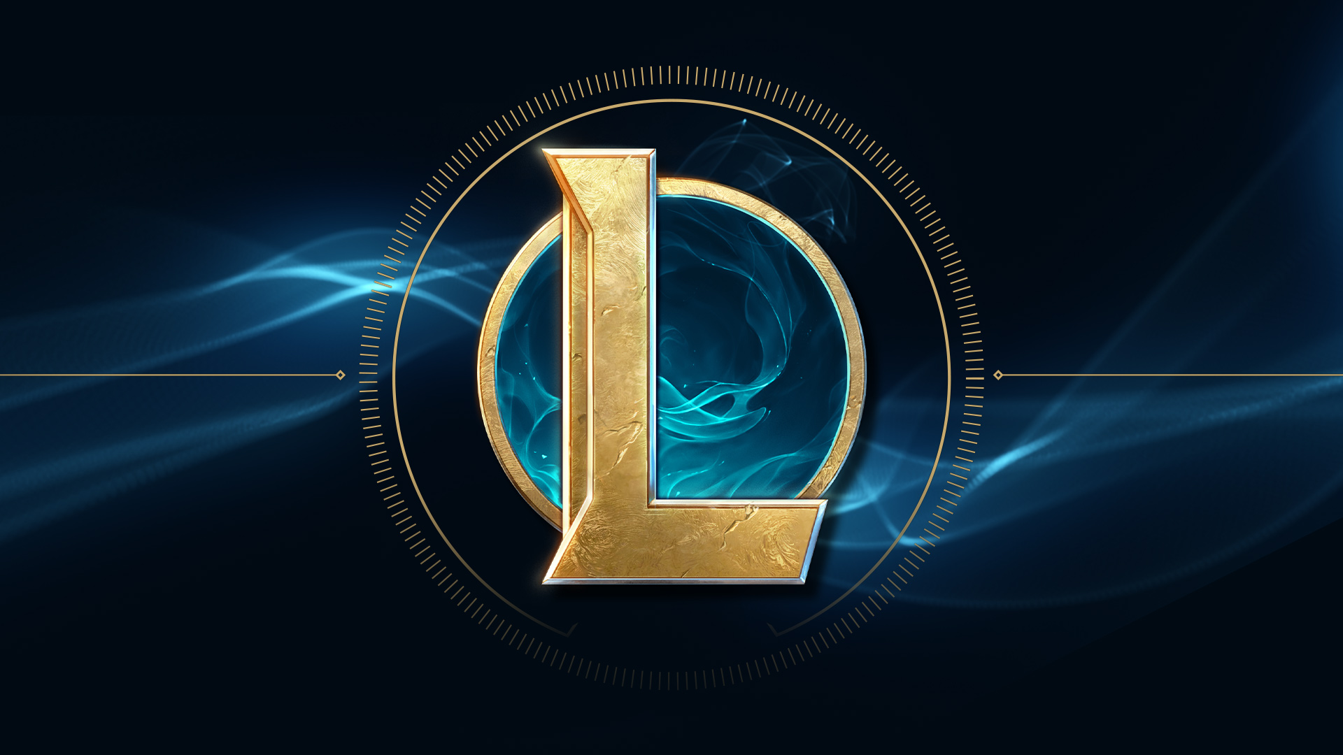League of Legends Blue and Gold Emblem HD Wallpaper