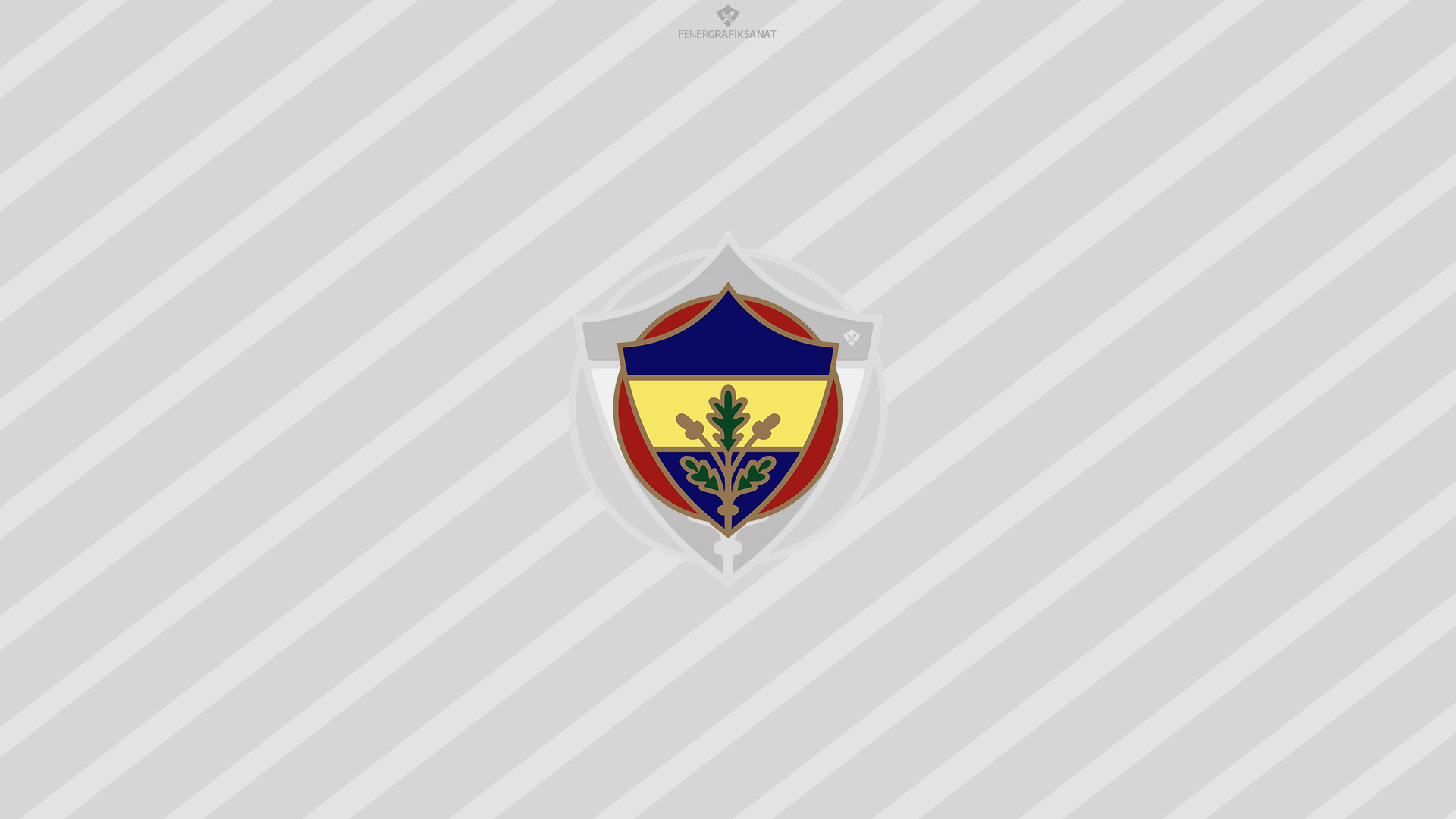 Fenerbahçe S.K. Emblem Logo on Striped Background HD Wallpaper