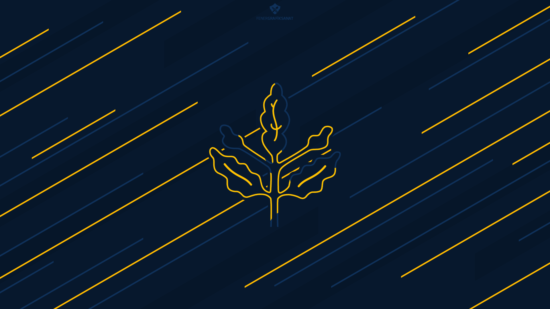 Fenerbahçe S.K. Stylized Leaf Emblem with Diagonal Lines HD Wallpaper