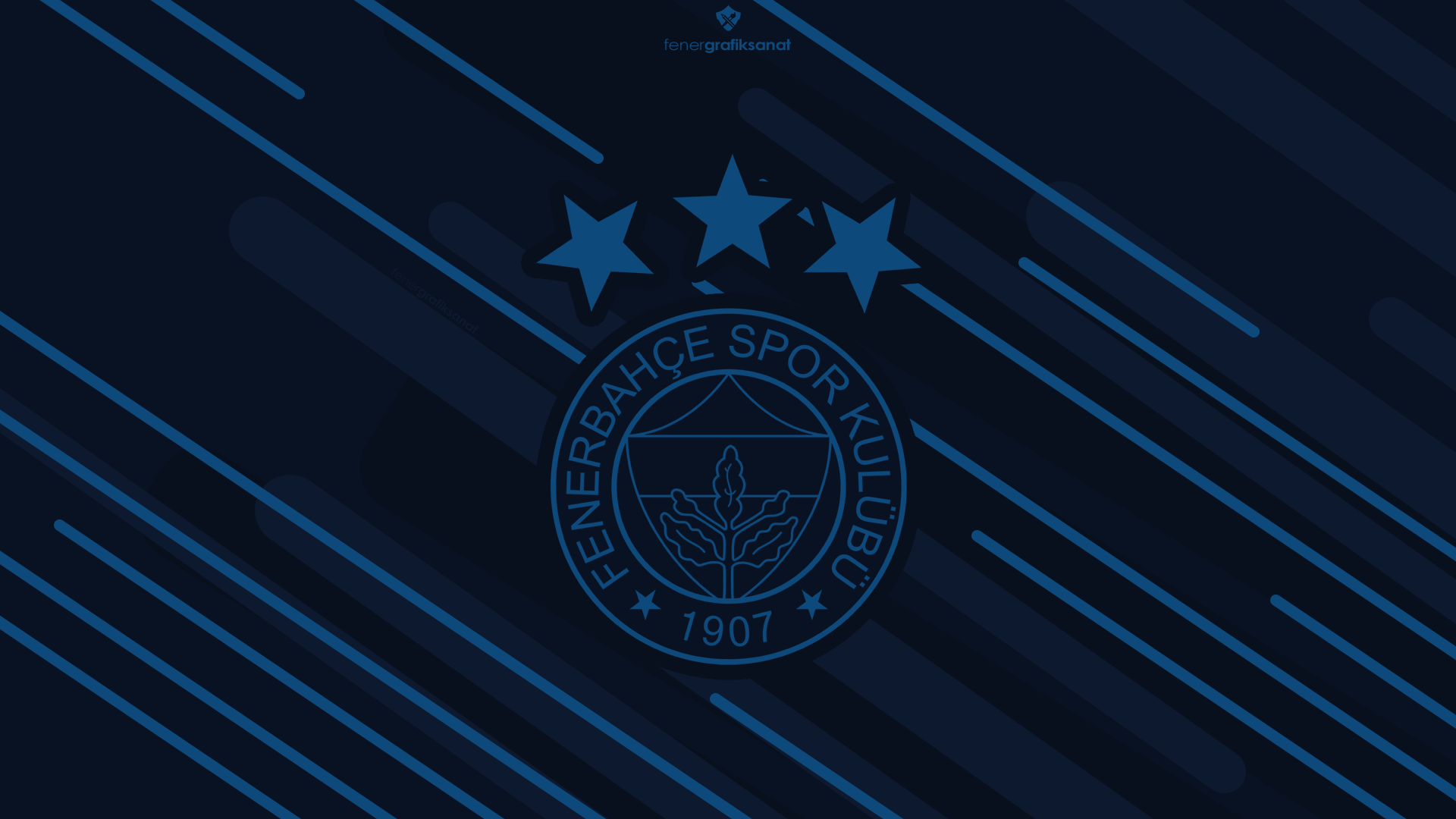 Fenerbahçe S.K. Emblem with Stars HD Wallpaper
