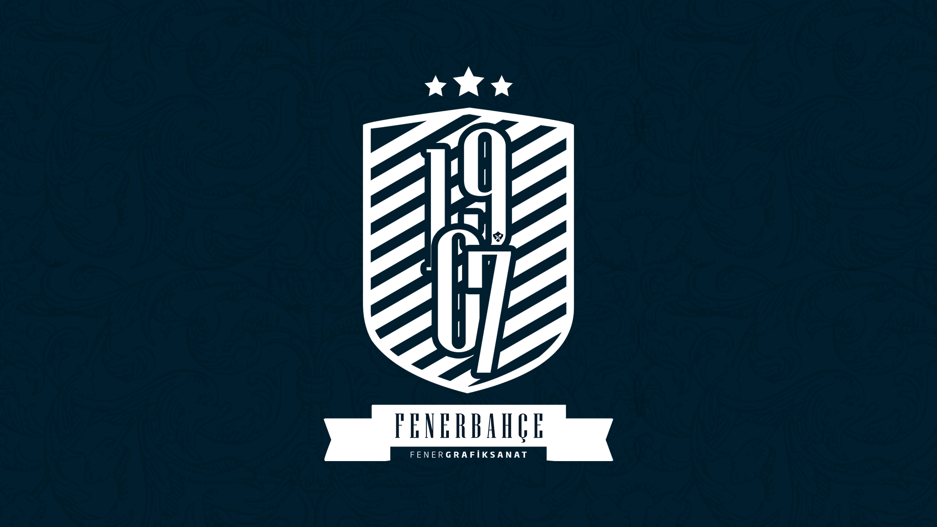 Fenerbahçe S.K. 1907 Emblem with Stars HD Wallpaper