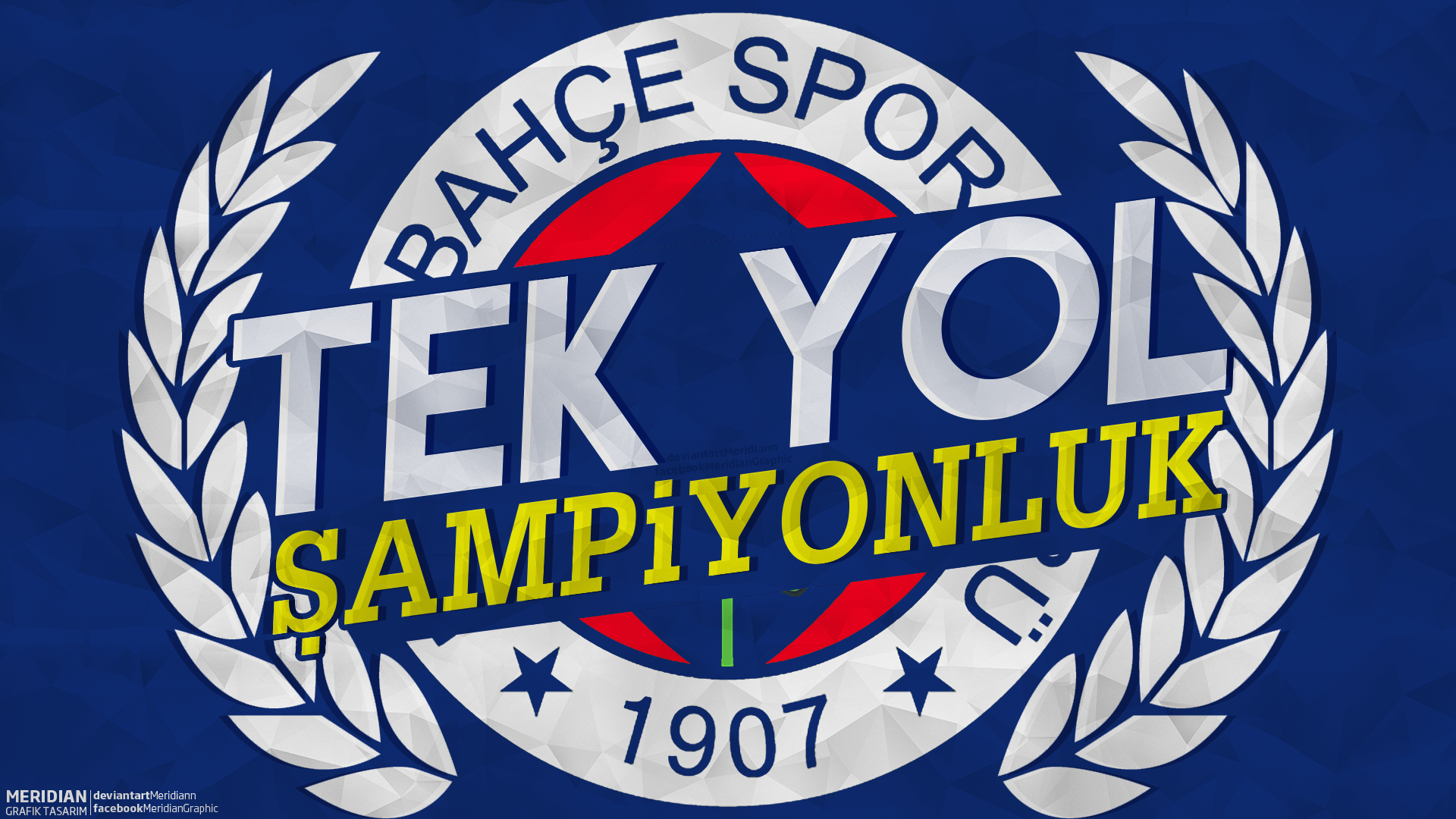 Fenerbahçe S.K. Tek Yol Şampiyonluk Emblem HD Wallpaper