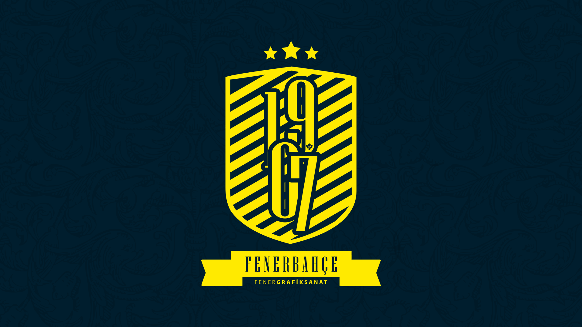 Fenerbahçe S.K. Yellow 1907 Logo Emblem HD Wallpaper