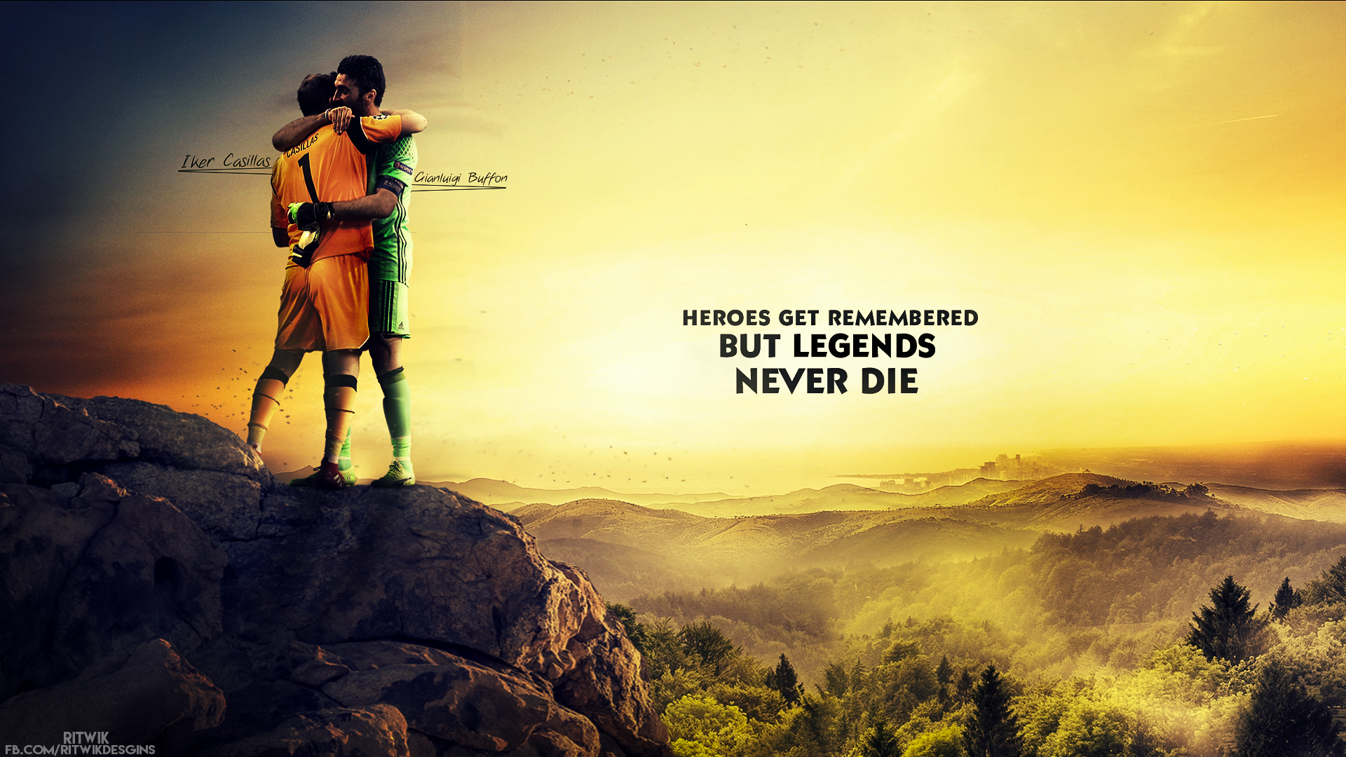 Iker Casillas and Gianluigi Buffon: Legends Never Die HD Wallpaper