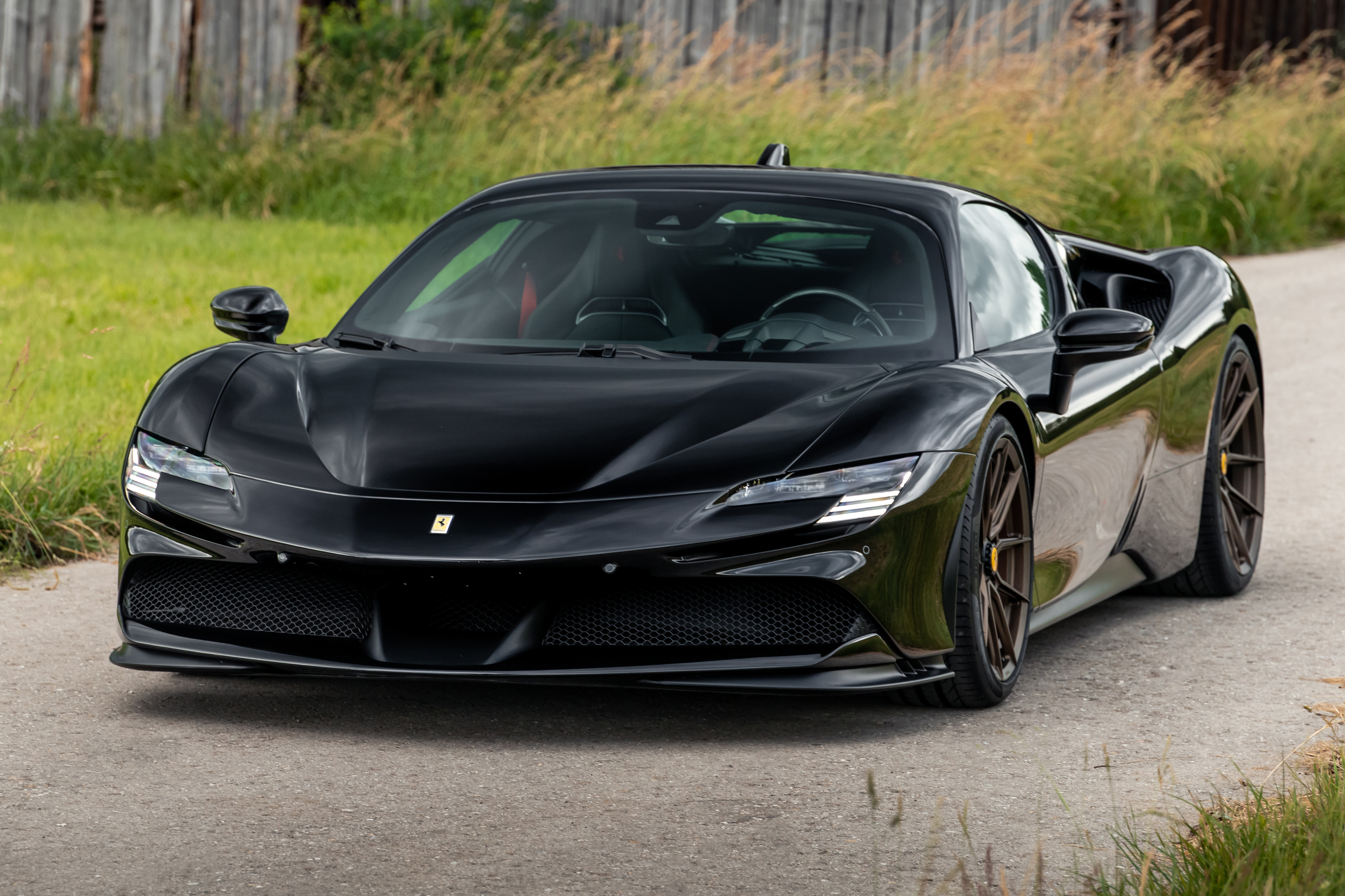 Black Novitec Ferrari SF90 Stradale Supercar HD Wallpaper