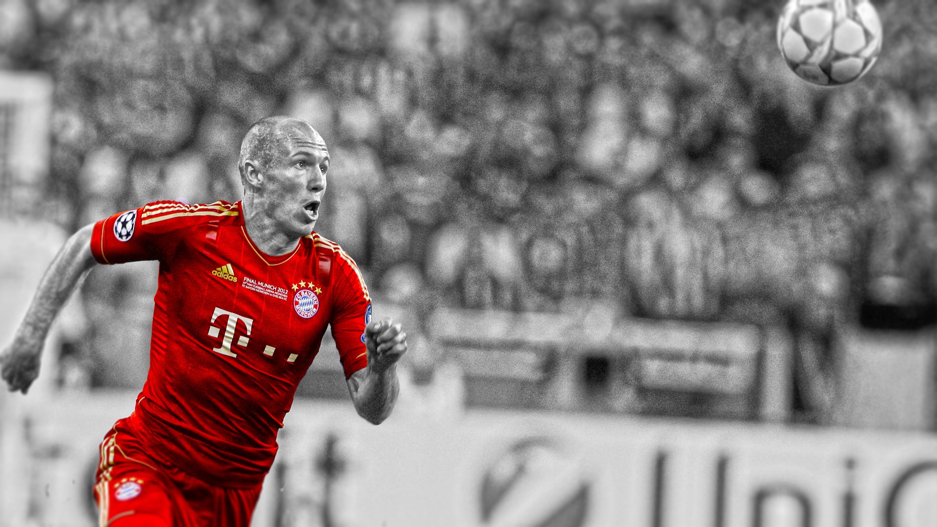Arjen Robben in red FC Bayern Munich jersey HD Wallpaper