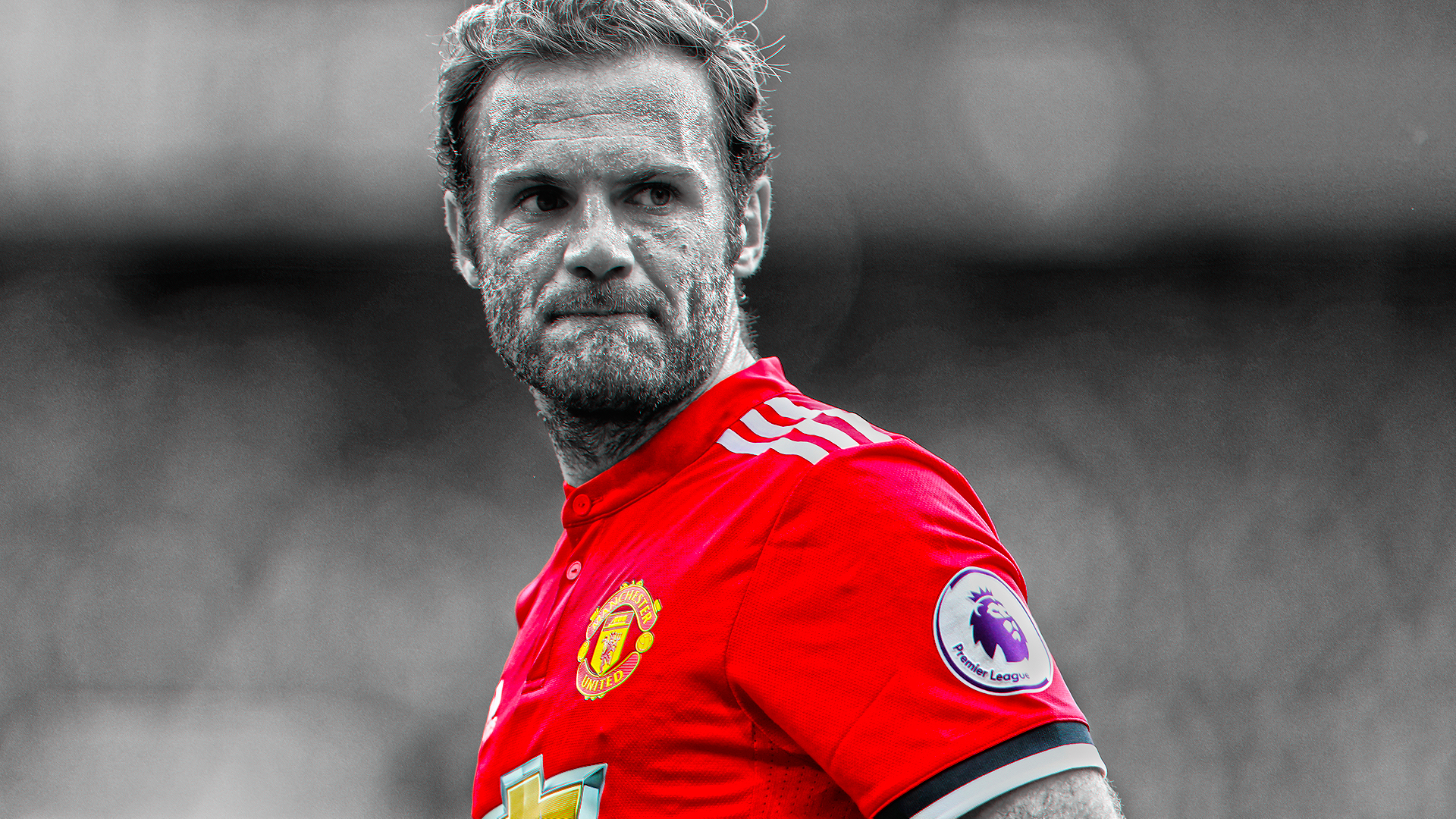 Juan Mata in Manchester United F.C. red kit HD Wallpaper