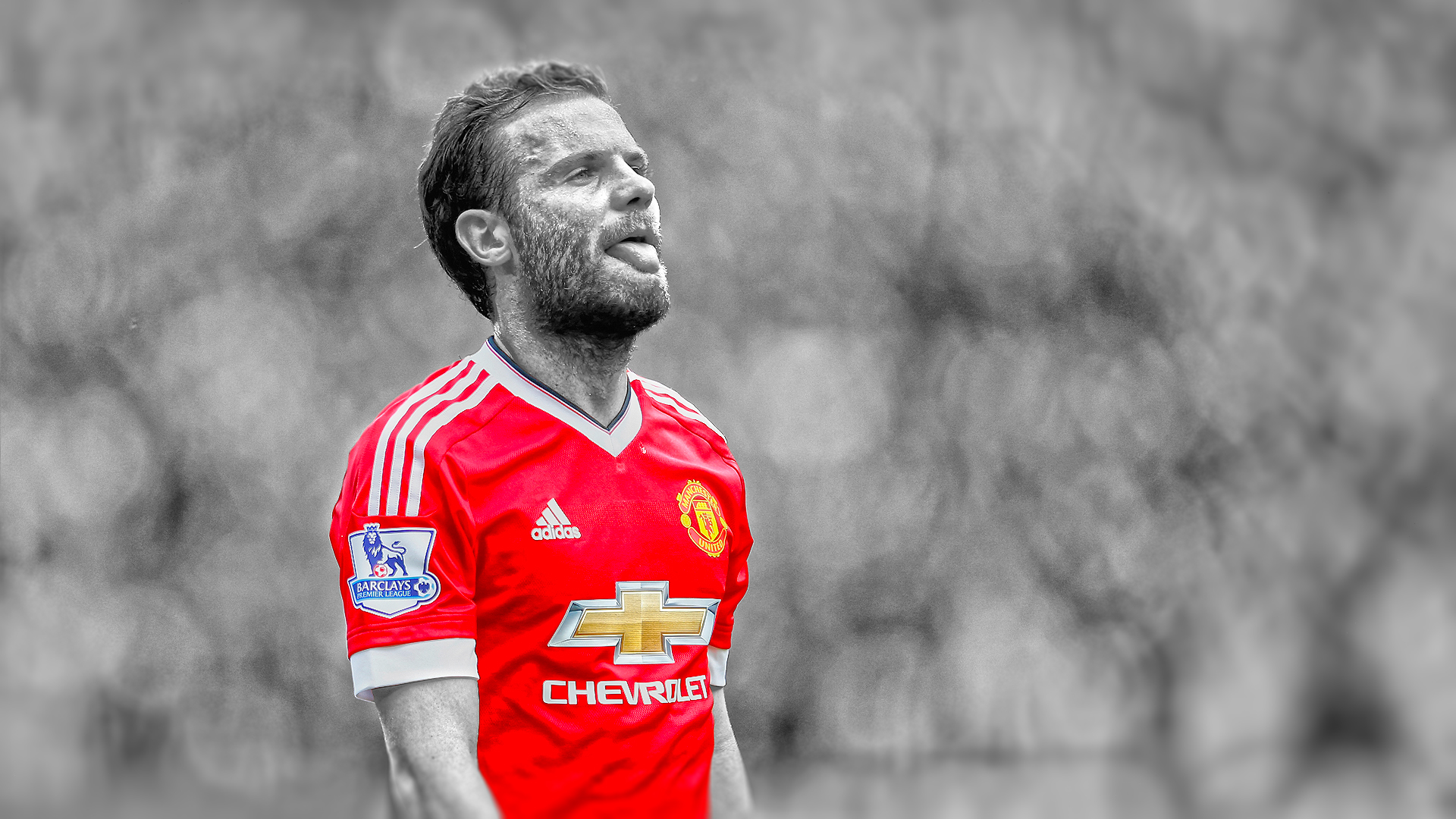 Juan Mata in Manchester United red kit HD Wallpaper