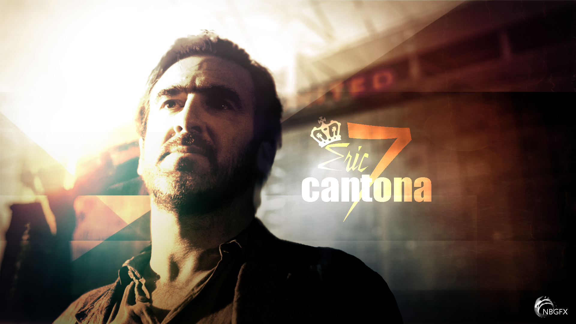 Eric Cantona King 7 Soccer Portrait HD Wallpaper