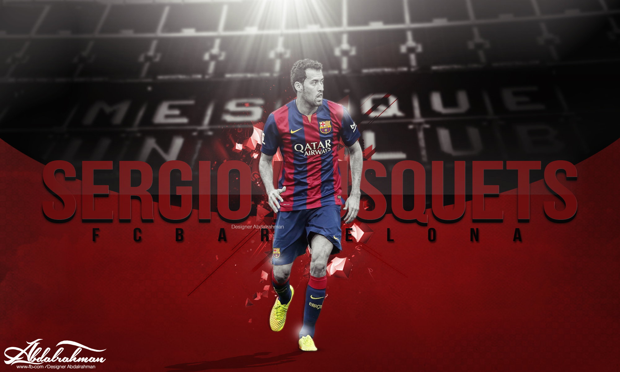 Sergio Busquets FC Barcelona artwork HD Wallpaper