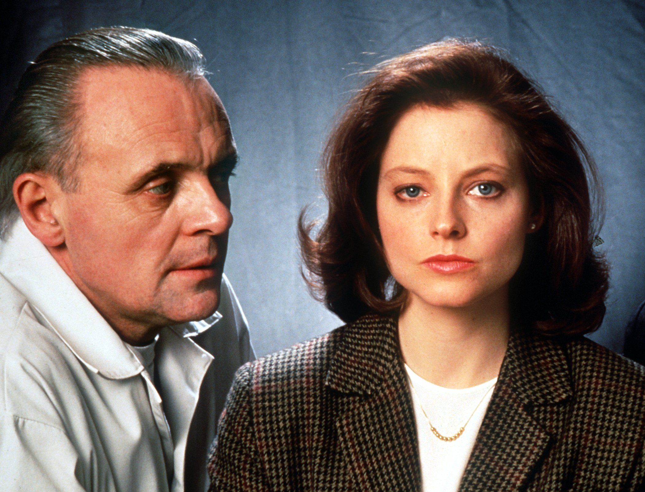 Anthony Hopkins and Jodie Foster in The Silence of the Lambs HD Wallpaper