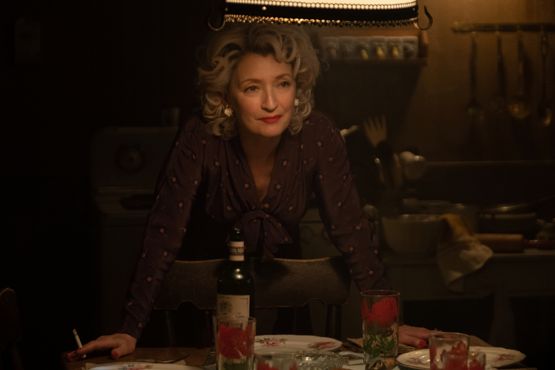 Lesley Manville in Let Him Go leaning on table HD Wallpaper