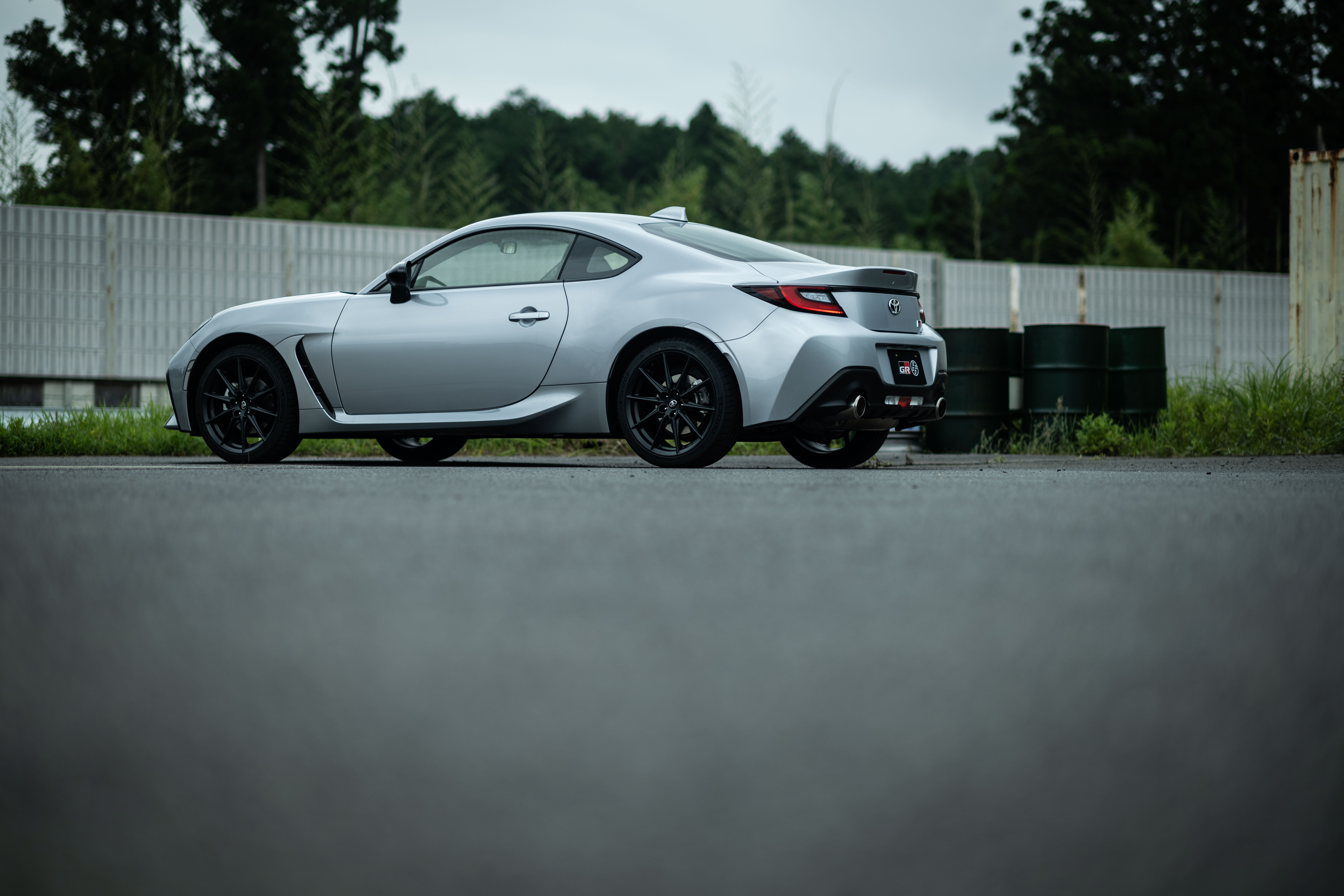 Silver 2021 Toyota GR 86 Sport Car, low angle HD Wallpaper