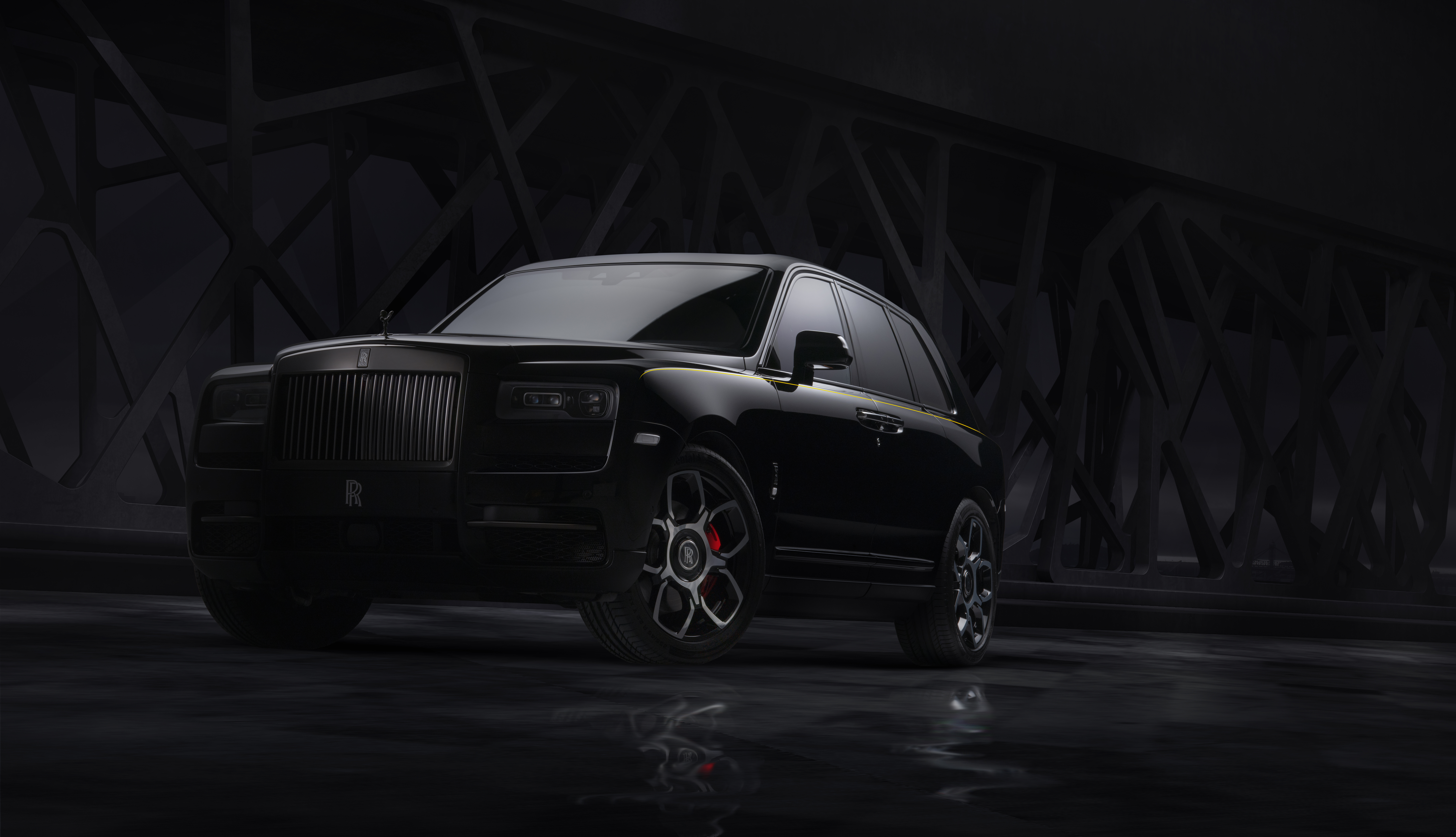 Black Rolls-Royce Cullinan Luxury SUV 8K HD Wallpaper