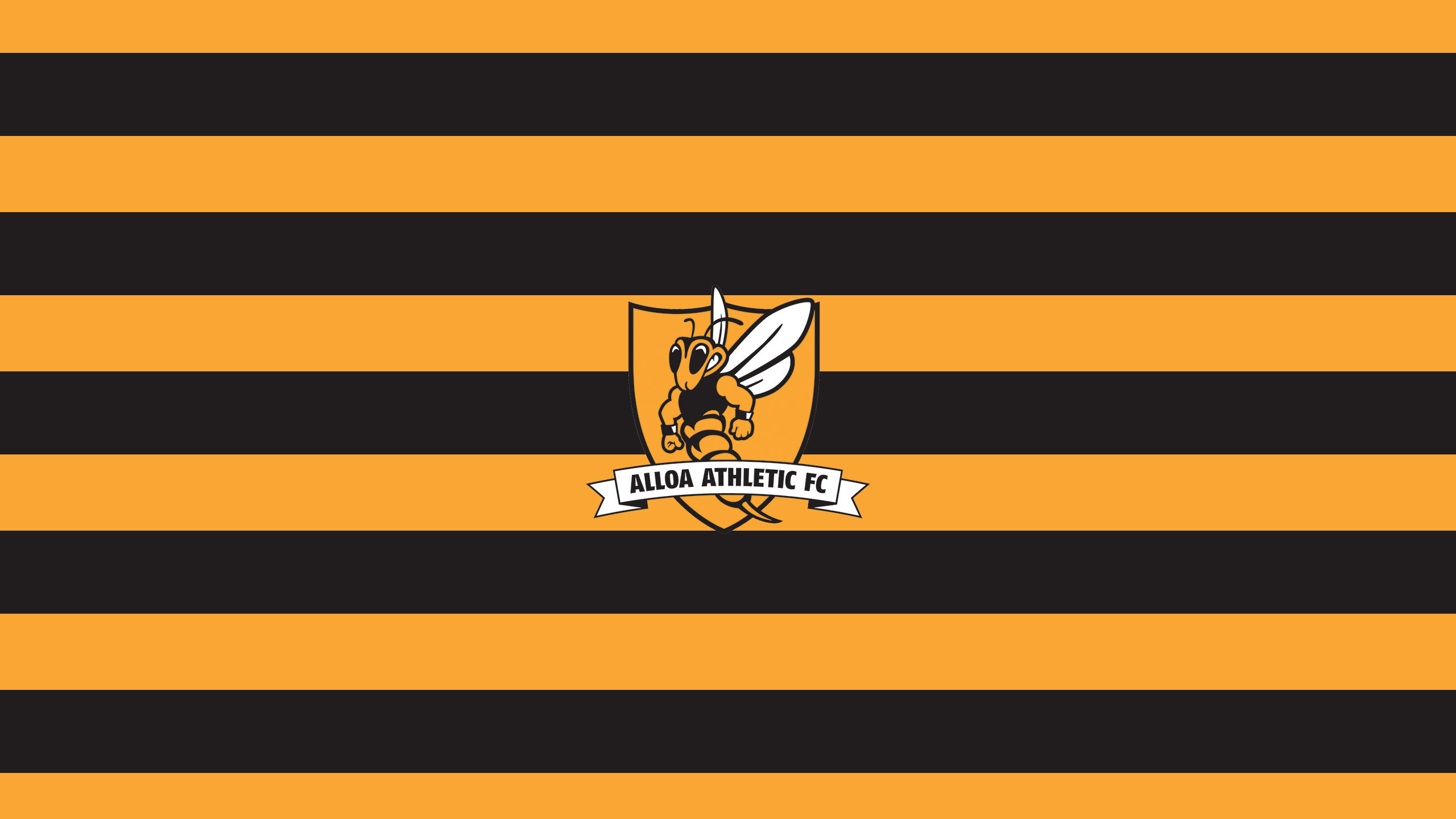 Alloa Athletic F.C. logo on striped background HD Wallpaper