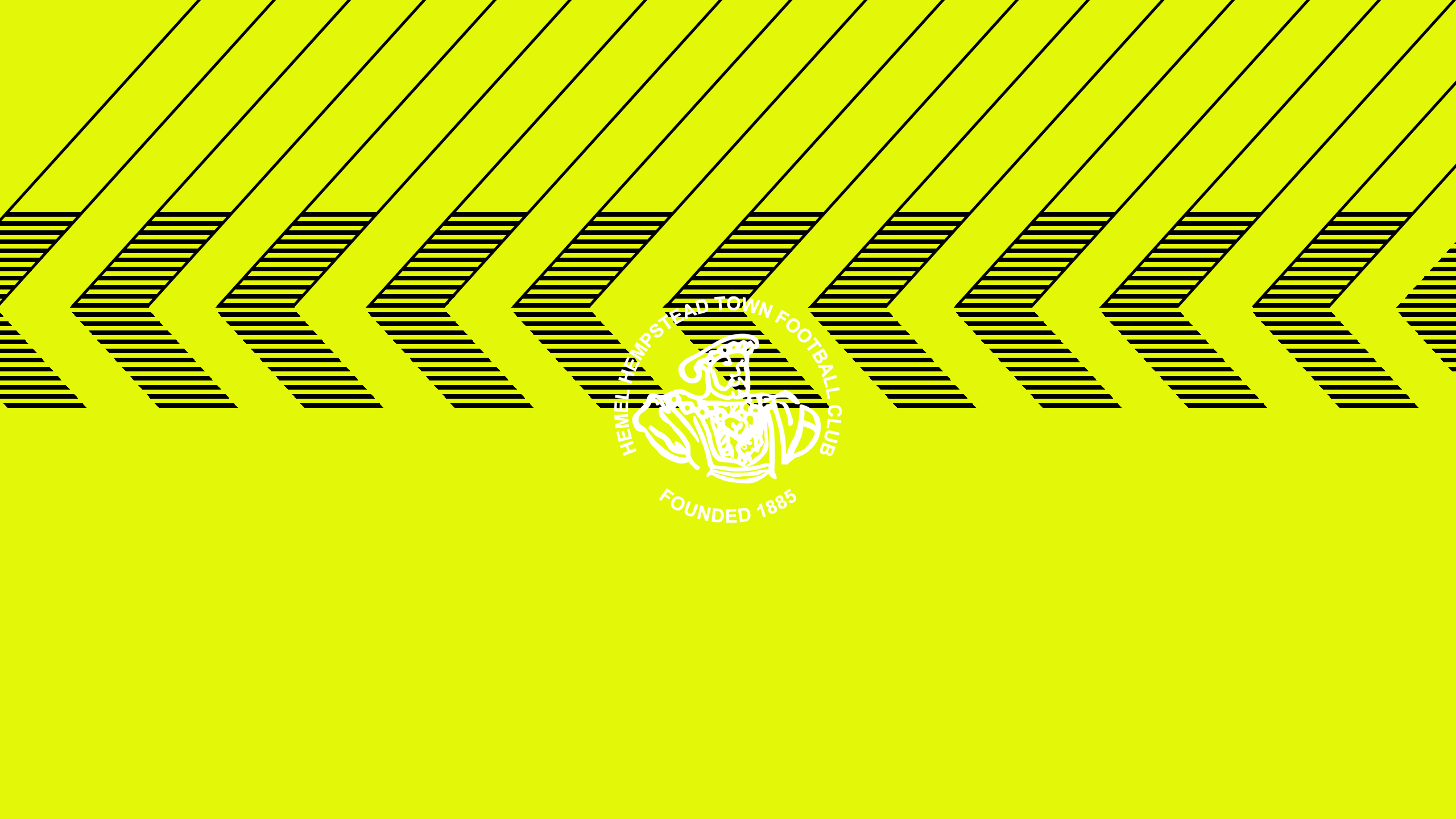 Hemel Hempstead Town FC Logo Yellow Chevron Pattern HD Wallpaper
