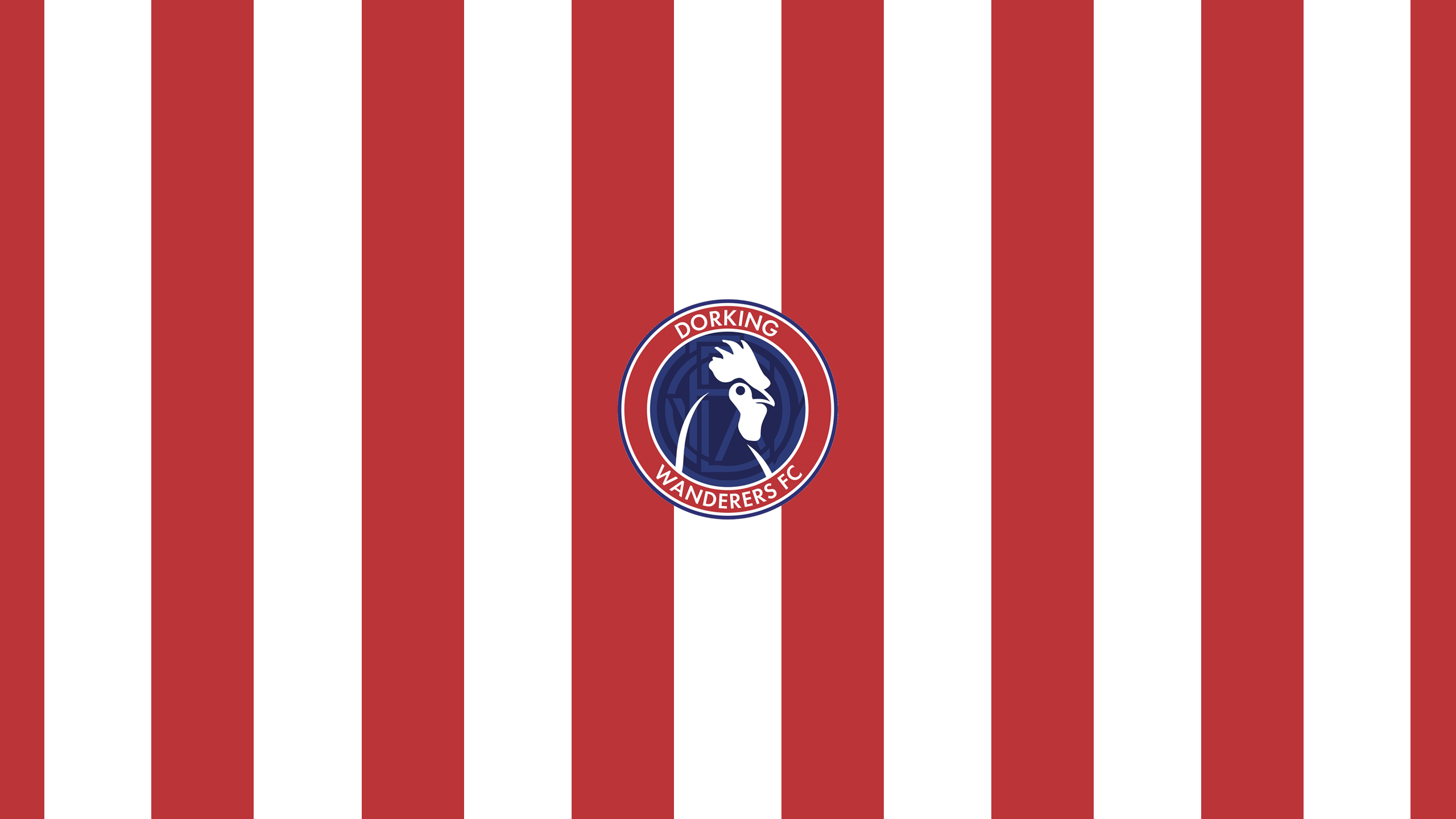Dorking Wanderers F.C. Logo Red White Stripes HD Wallpaper