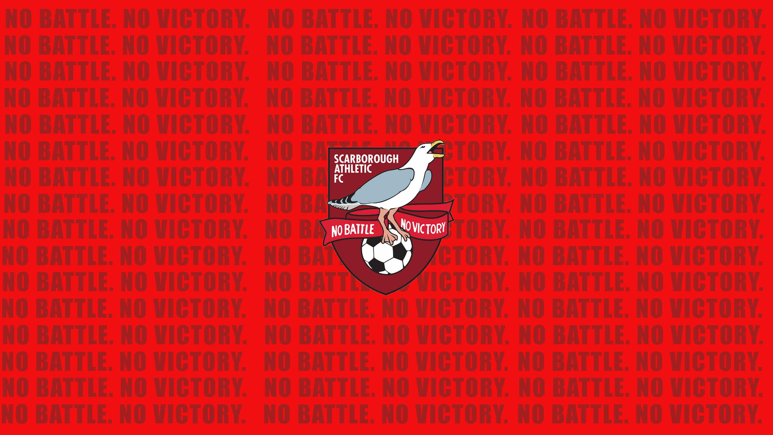 Scarborough Athletic FC Logo with No Battle No Victory Motto HD Wallpaper